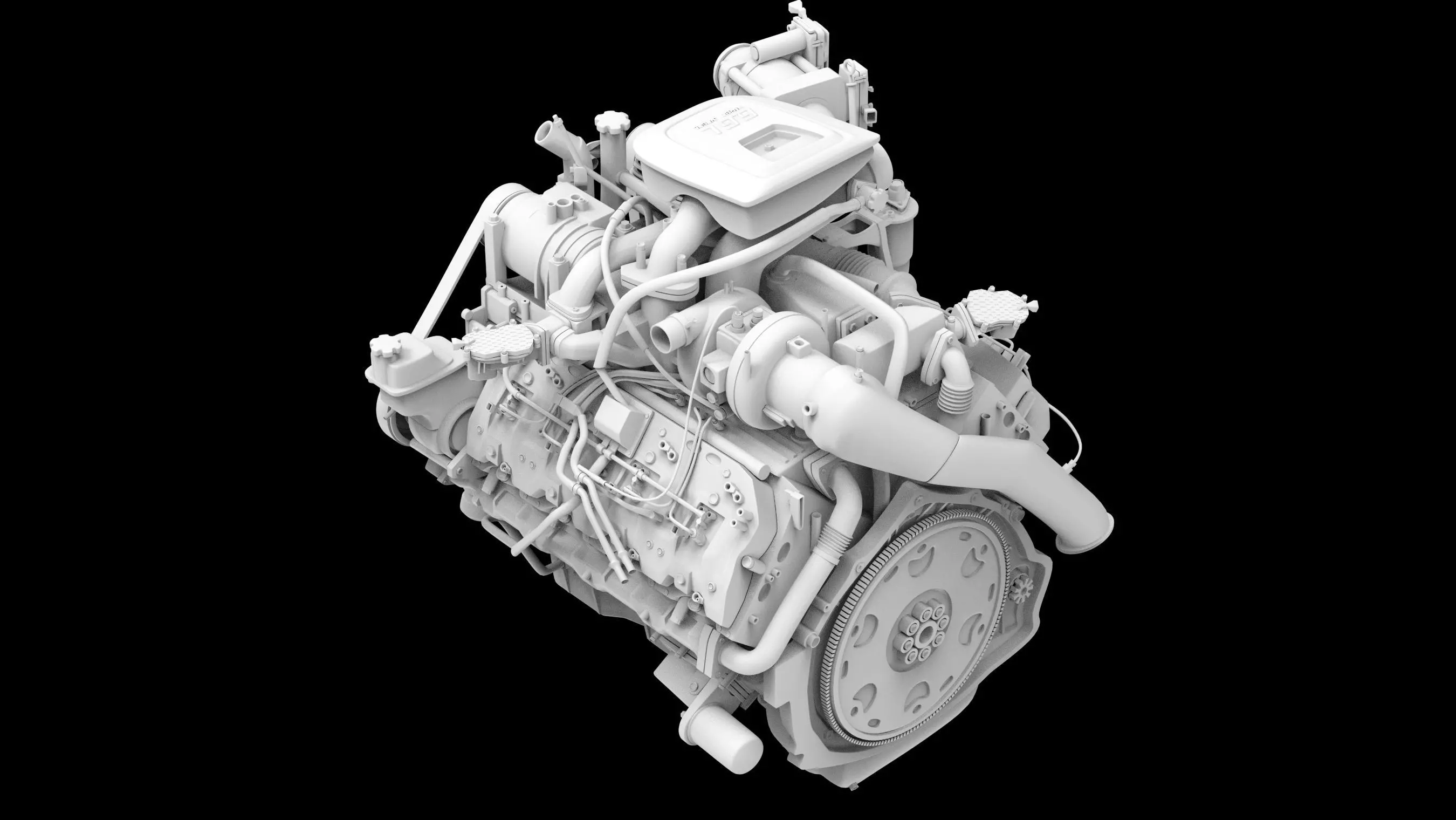 Duramax Diesel Turbo V8 Engine 3D model_7
