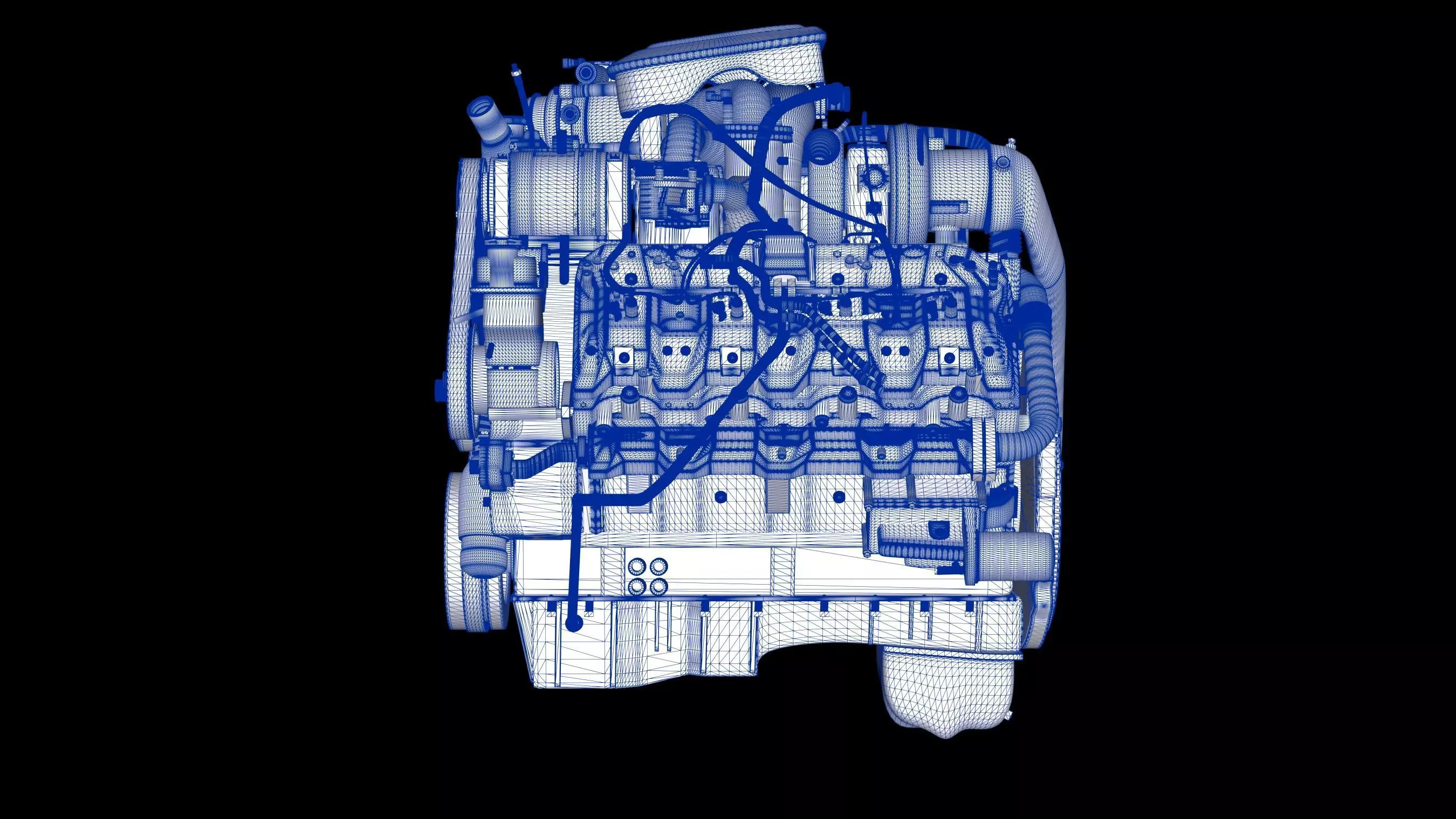 Duramax Diesel Turbo V8 Engine 3D model_13