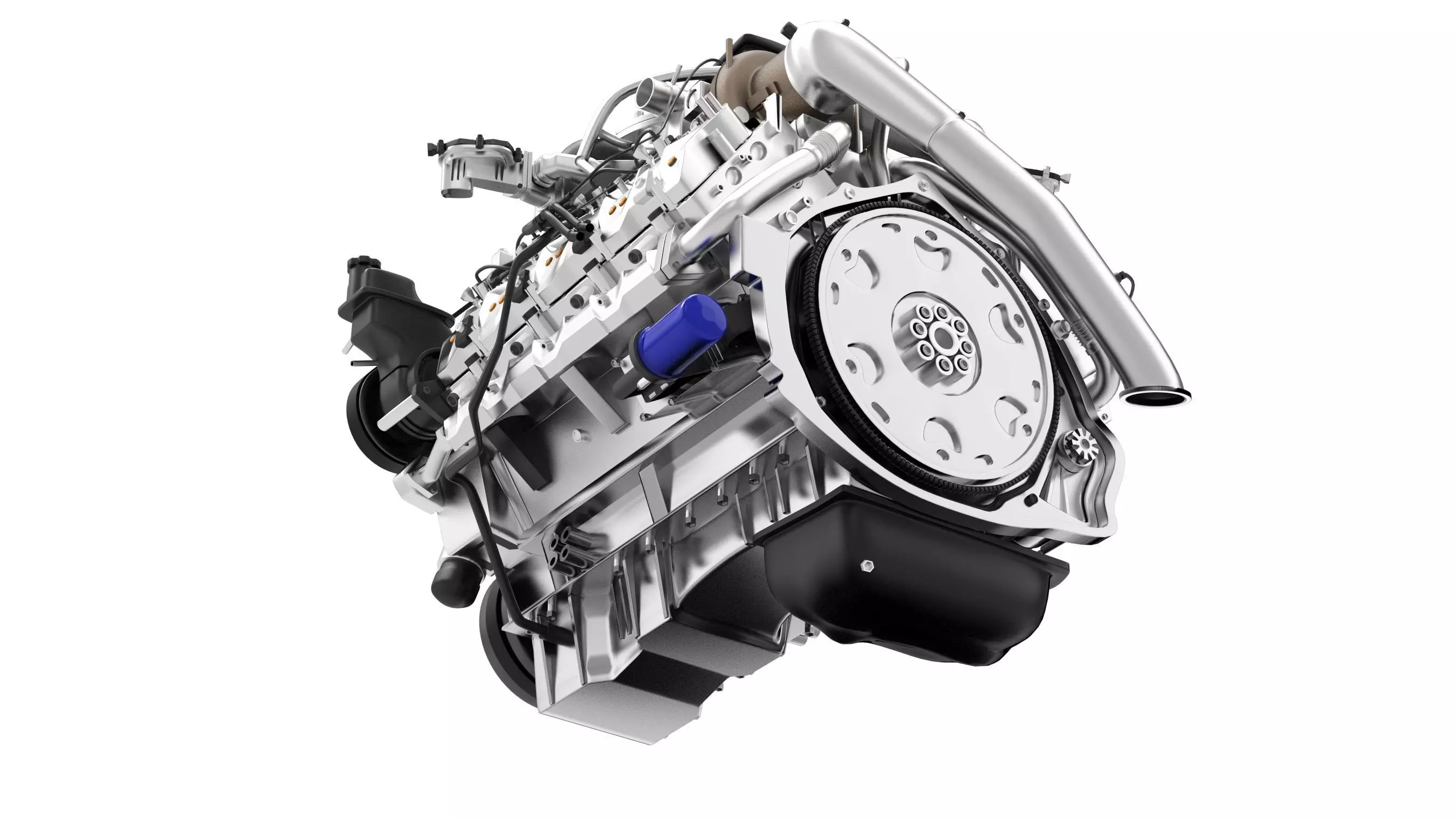 Duramax Diesel Turbo V8 Engine 3D model_4