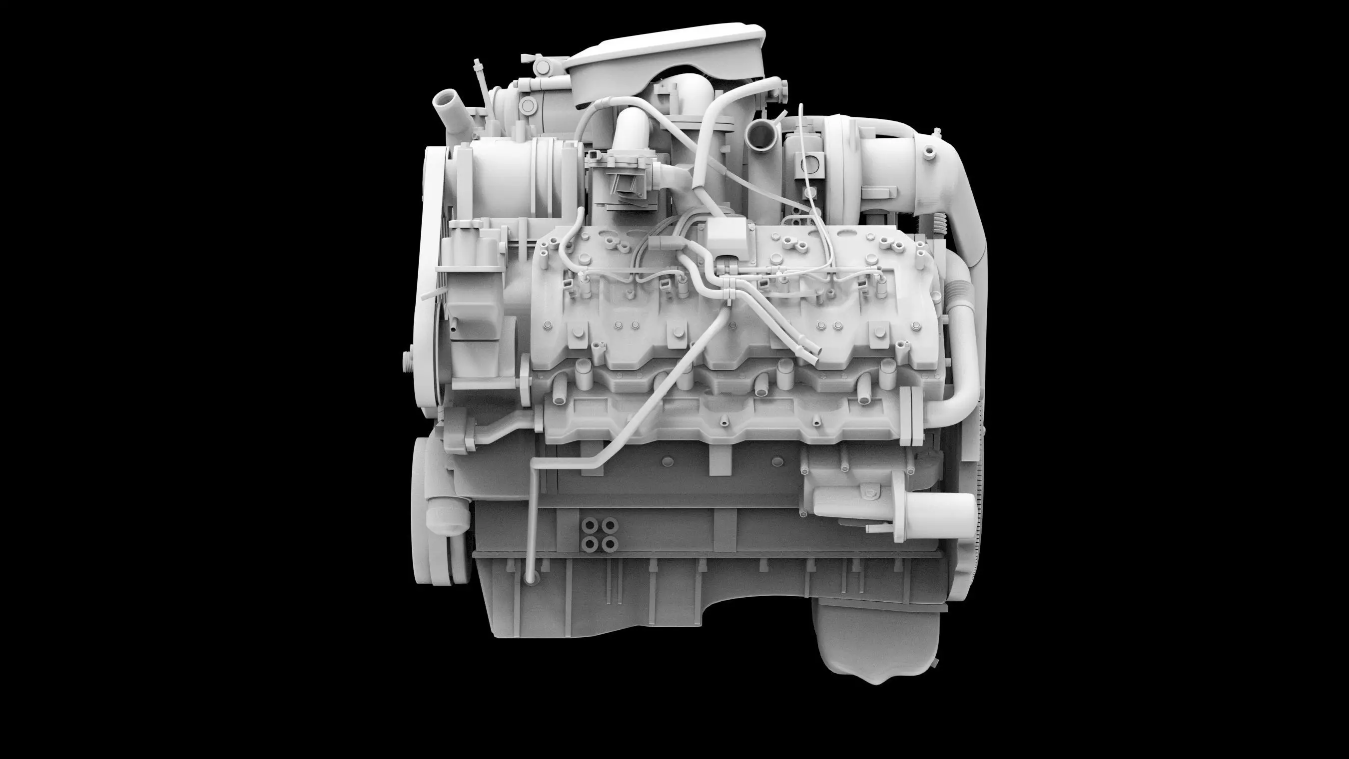 Duramax Diesel Turbo V8 Engine 3D model_8