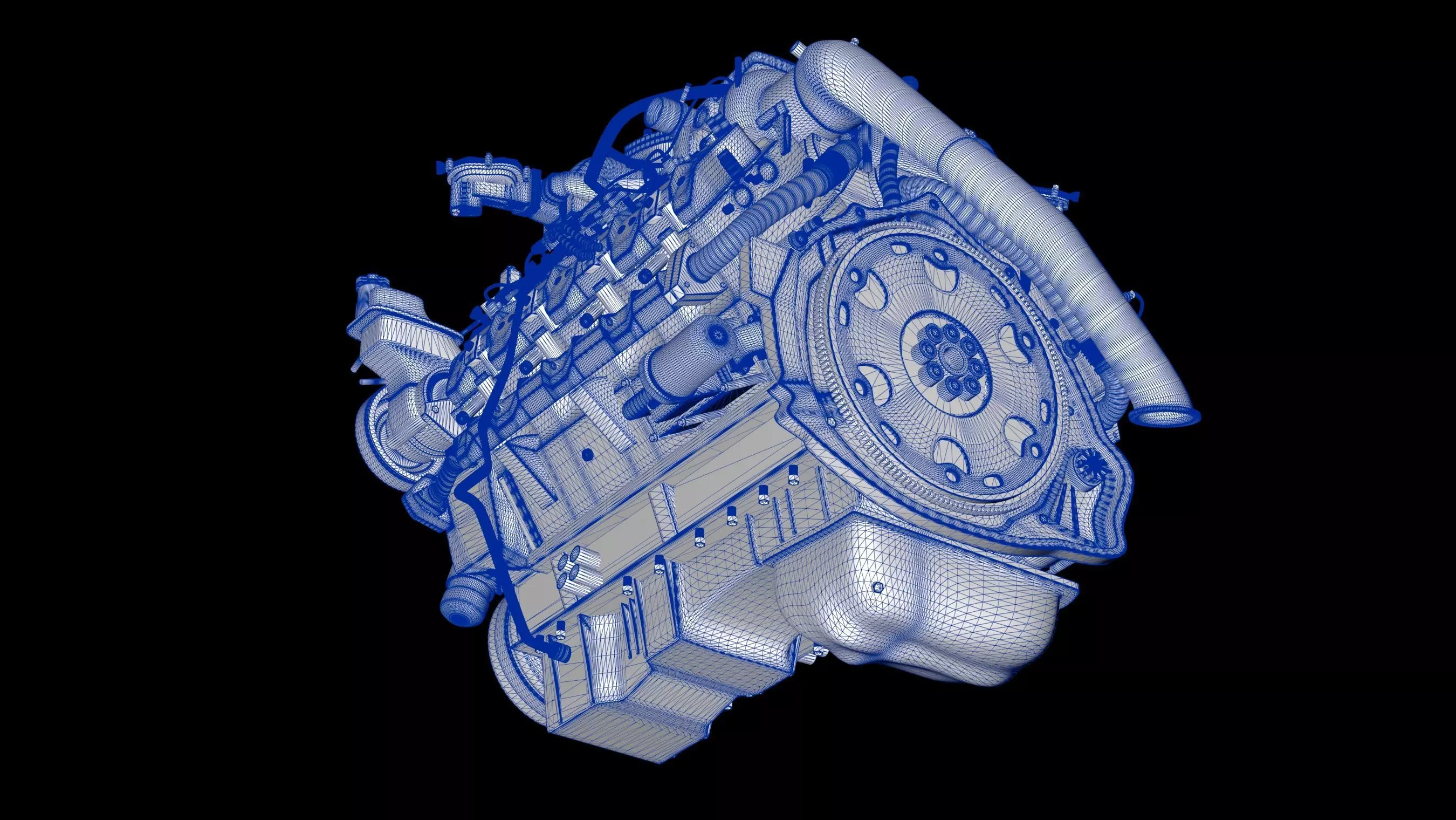 Duramax Diesel Turbo V8 Engine 3D model_14