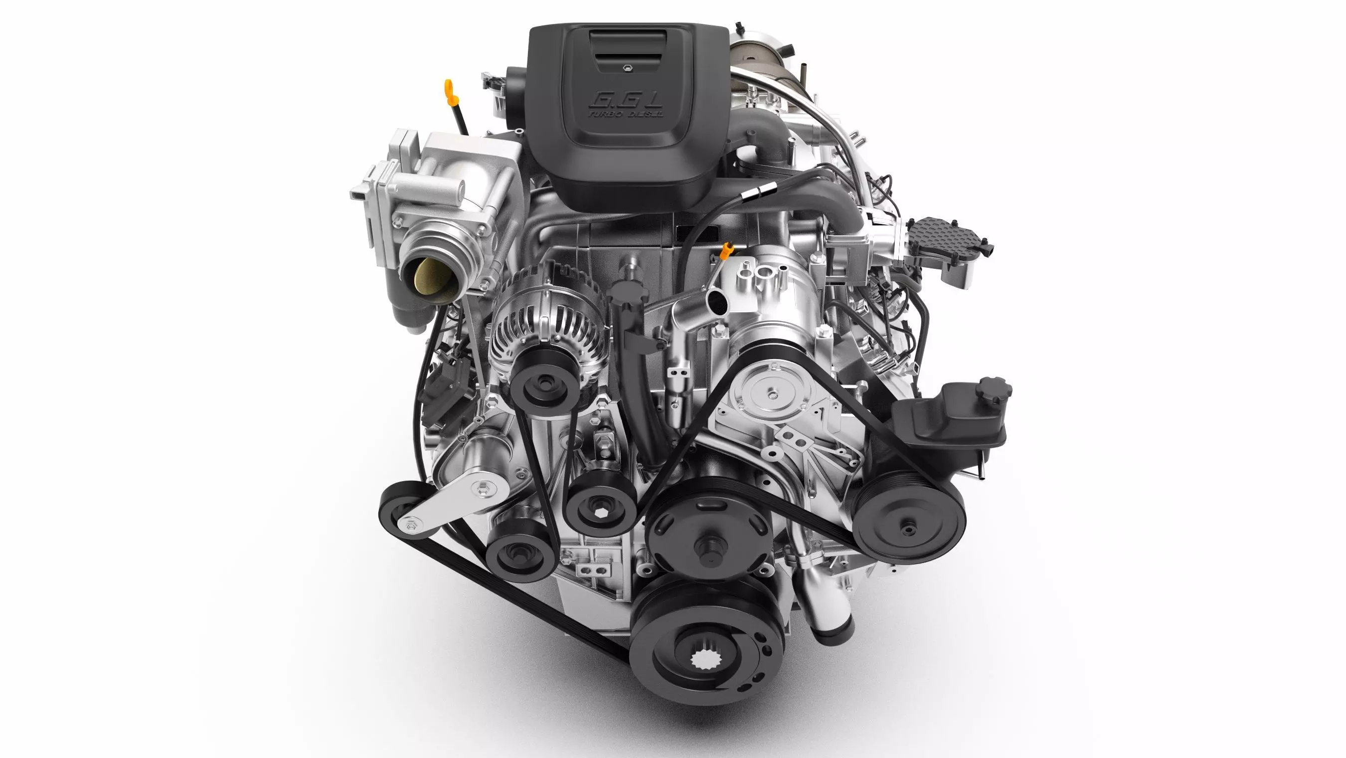 Duramax Diesel Turbo V8 Engine 3D model_1
