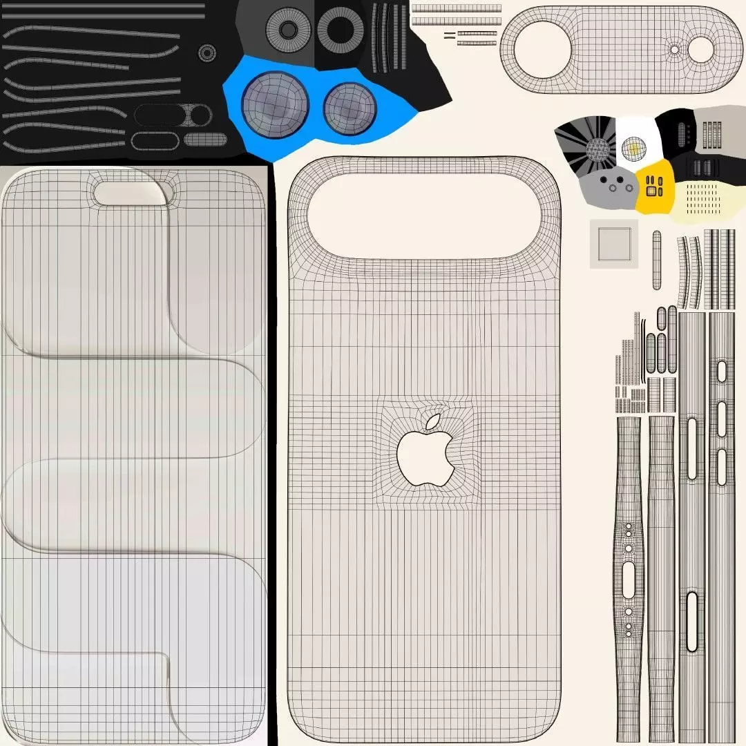 Apple iPhone Air Low-poly 3D model_21