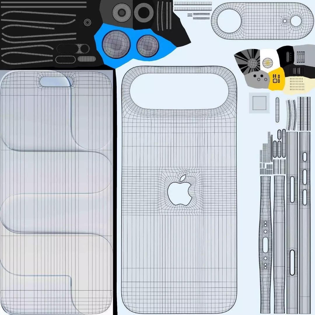 Apple iPhone Air Low-poly 3D model_12