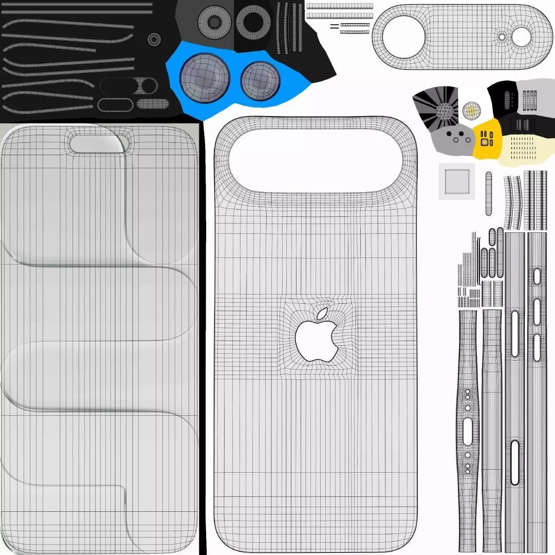 Apple iPhone Air Low-poly 3D model_30