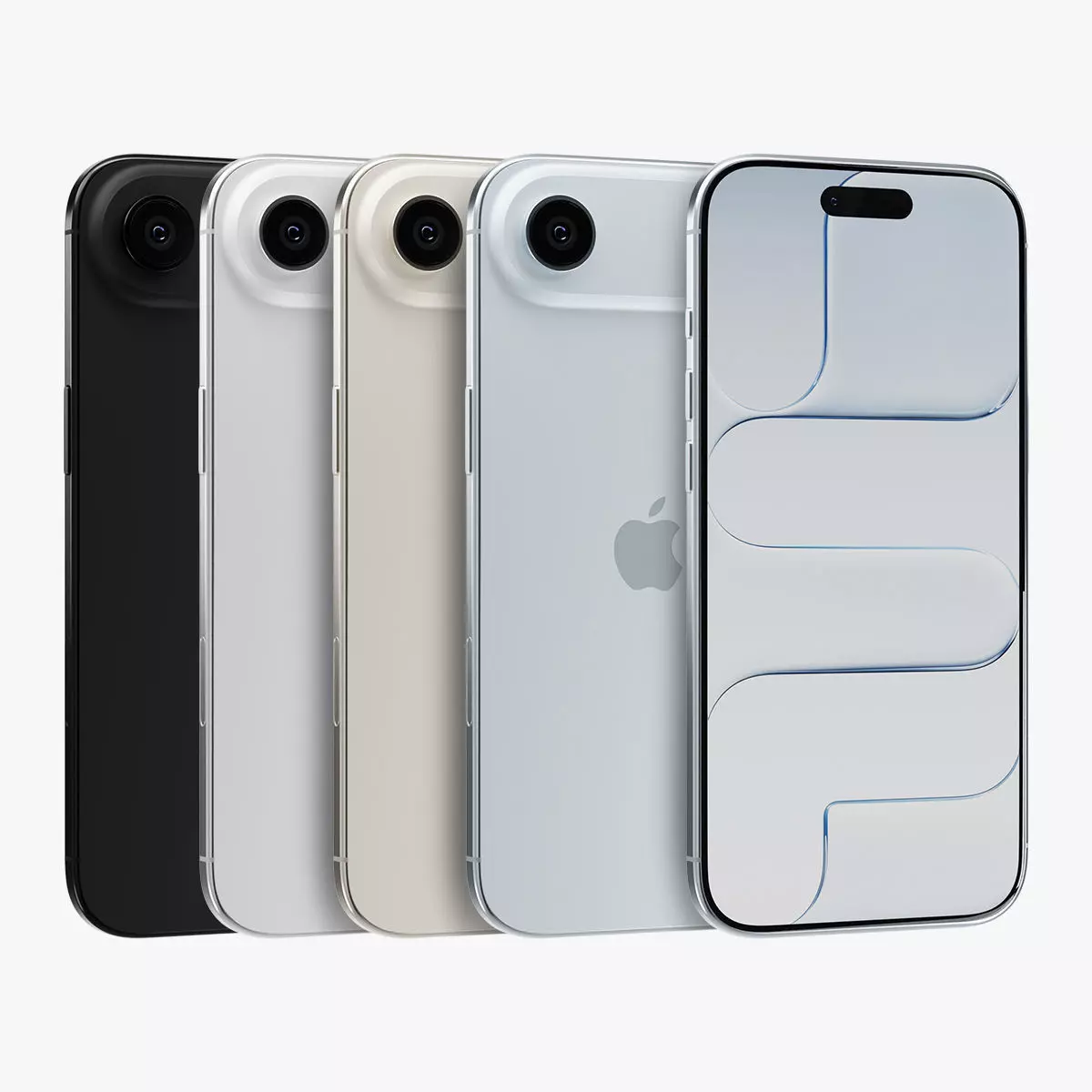 Apple iPhone Air Low-poly 3D model_3