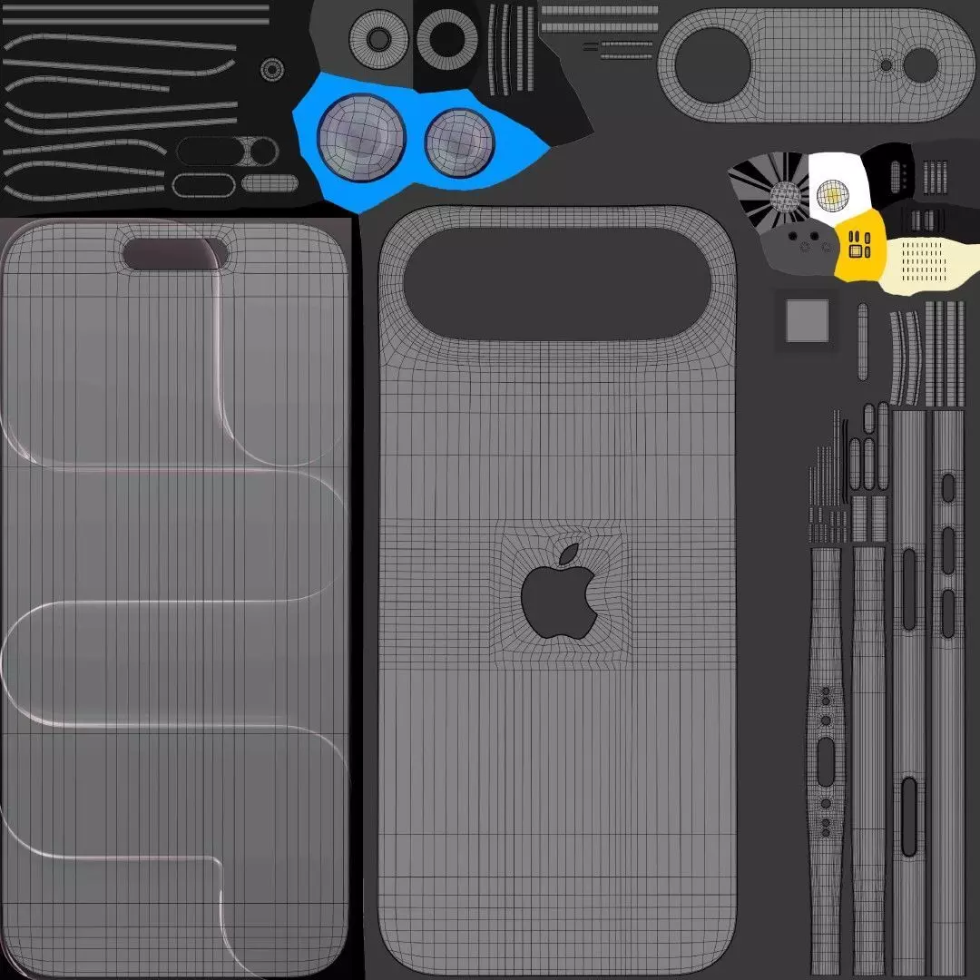 Apple iPhone Air Low-poly 3D model_39