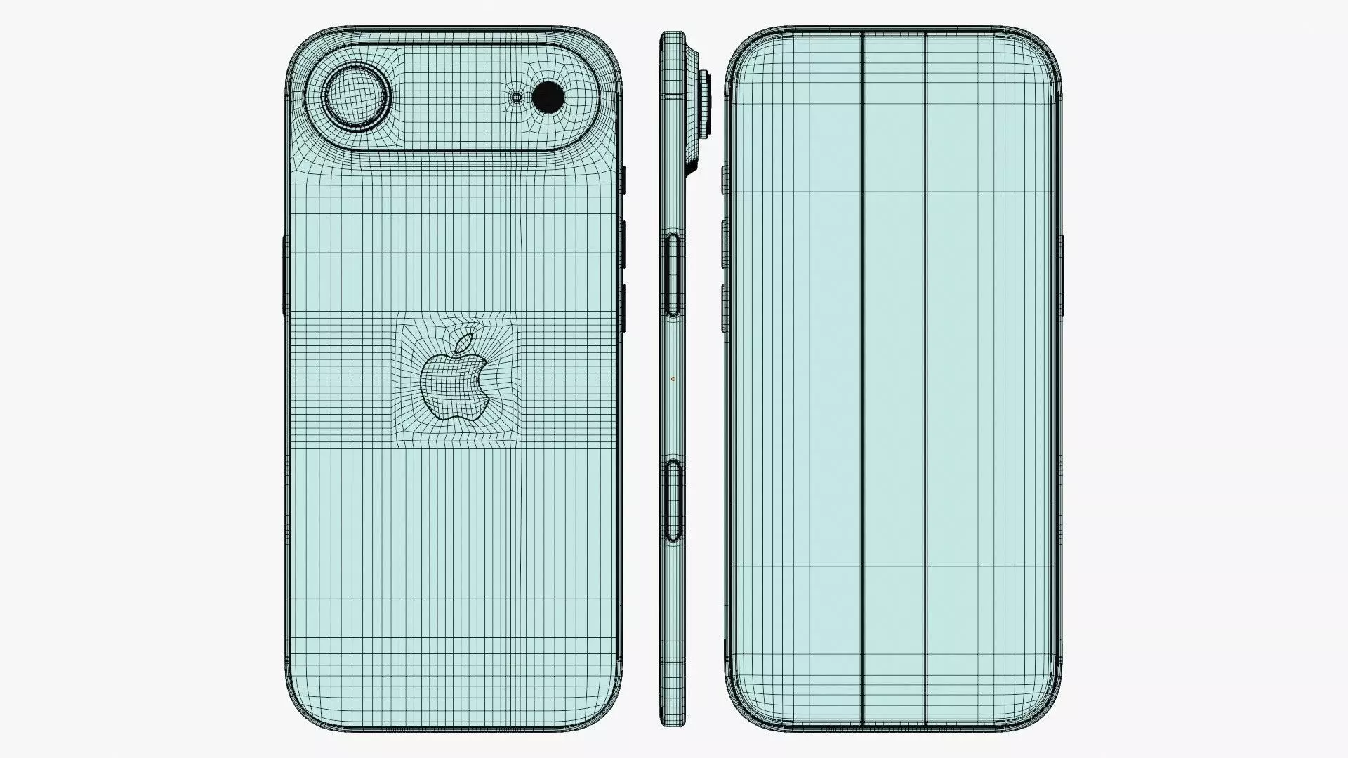 Apple iPhone Air Low-poly 3D model_41