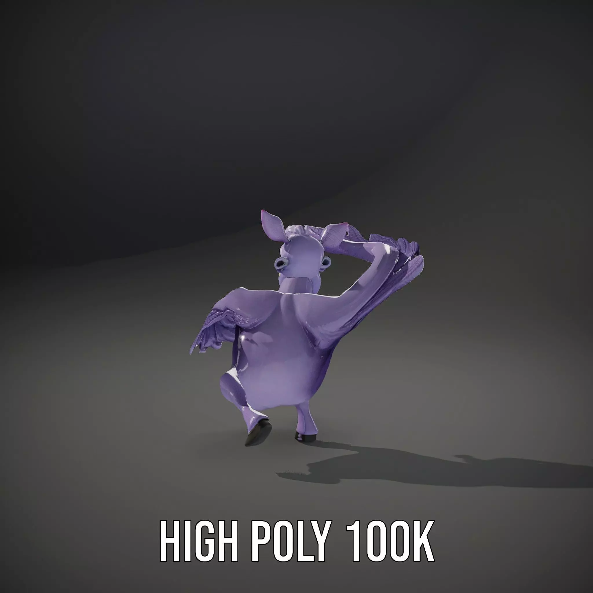 Purple Winged Rhino model pack Low-poly 3D model_8