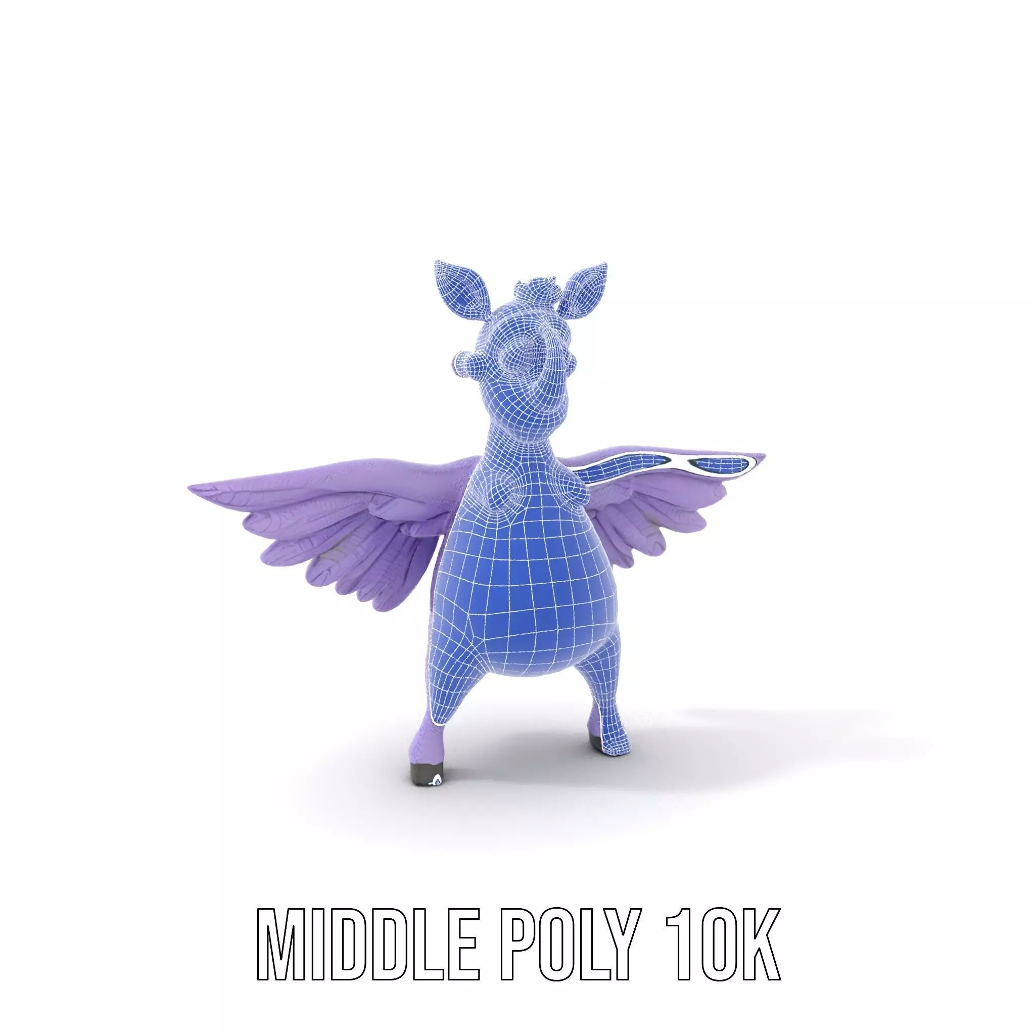 Purple Winged Rhino model pack Low-poly 3D model_16
