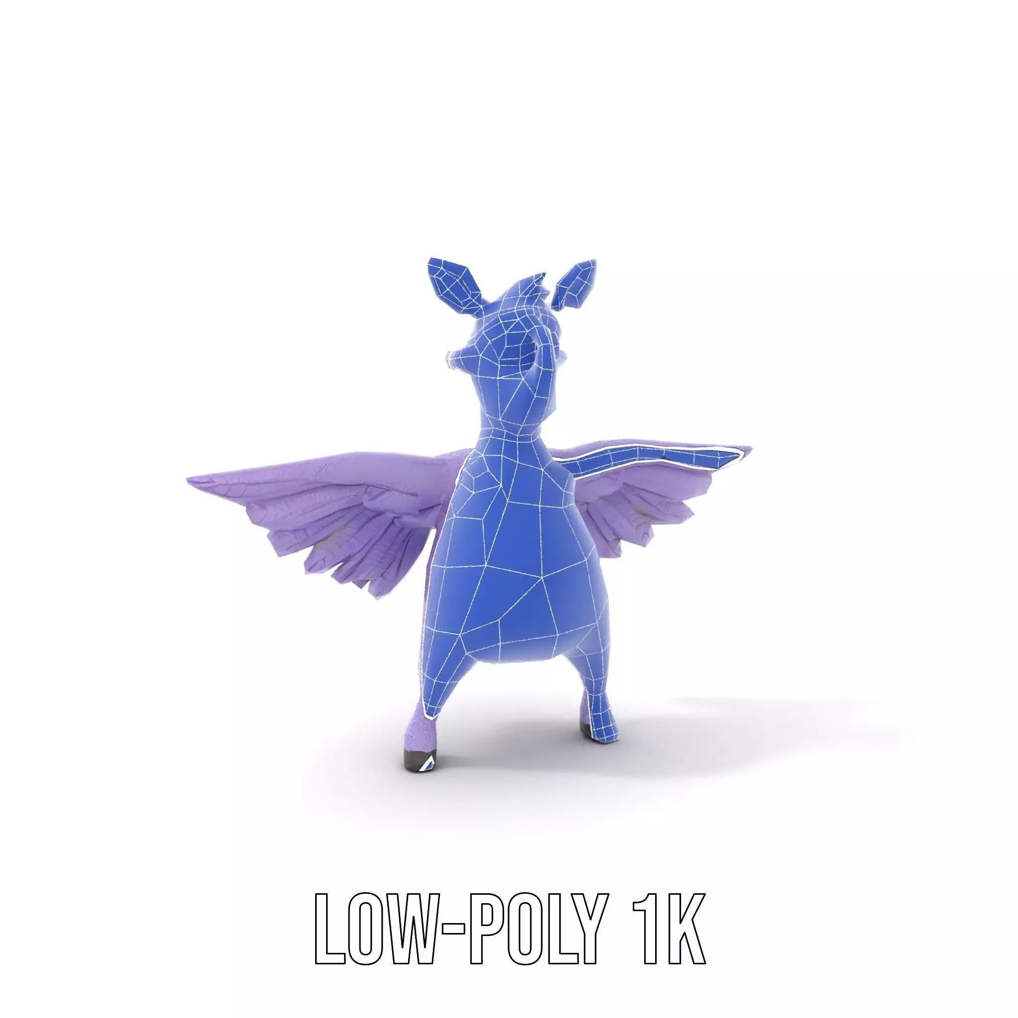 Purple Winged Rhino model pack Low-poly 3D model_12