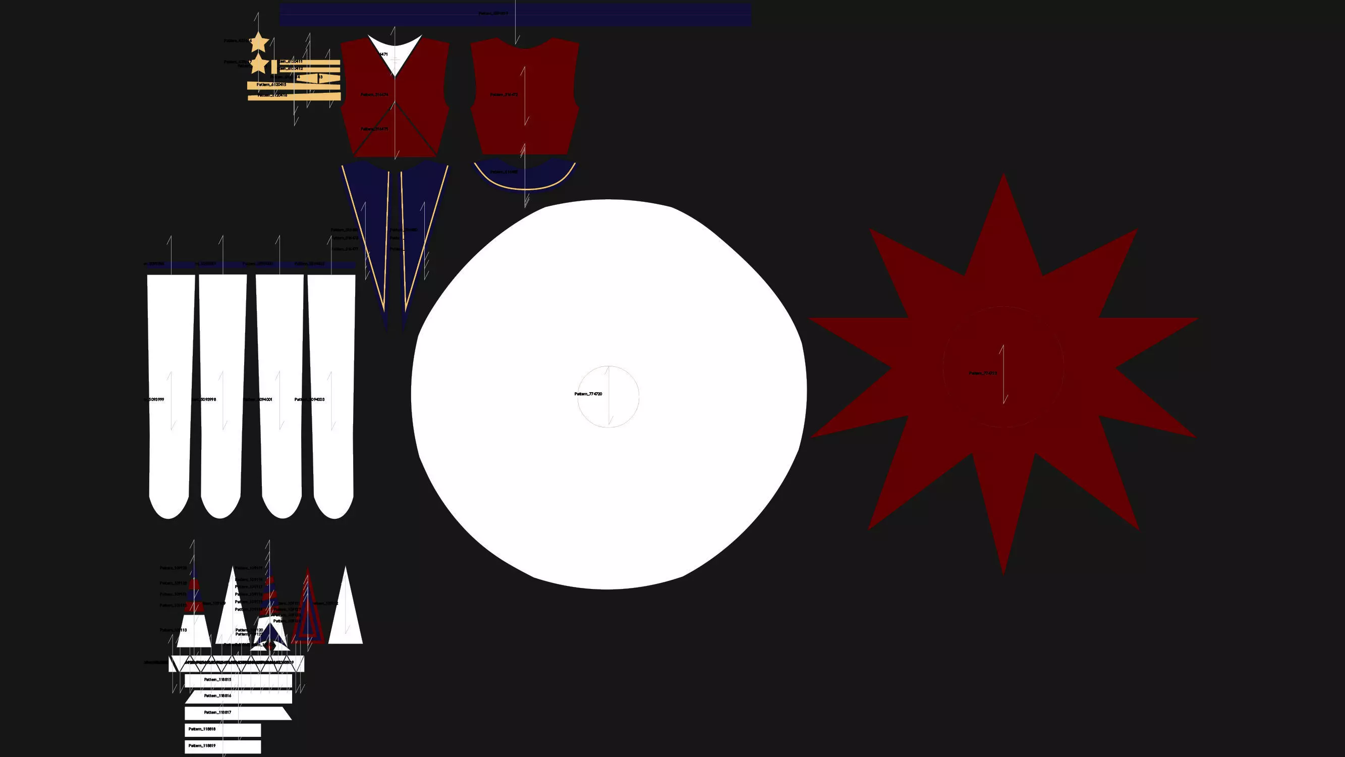 3 Female Clown Outfit-M 3D model_5