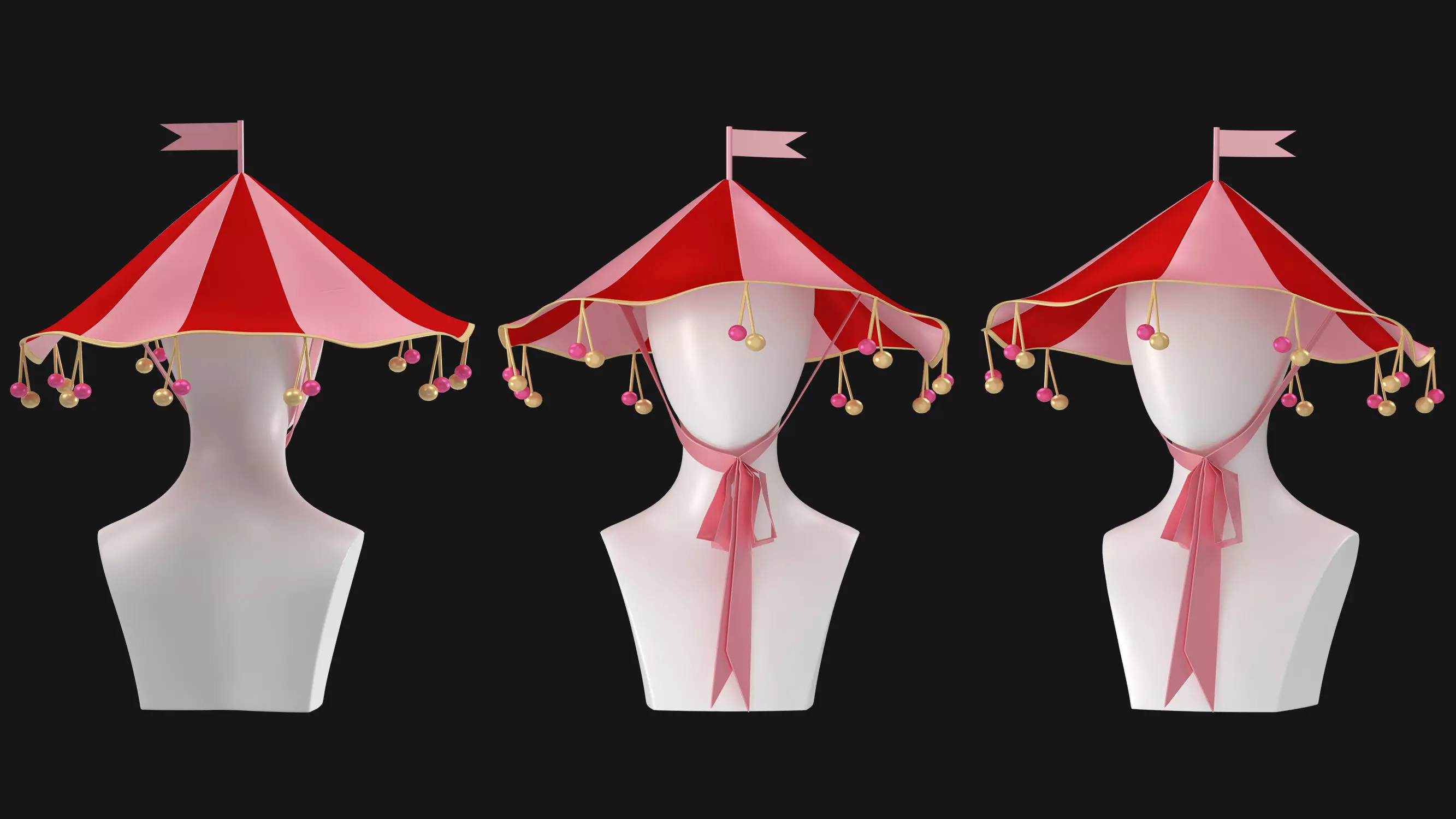 3 Female Clown Outfit-M 3D model_12