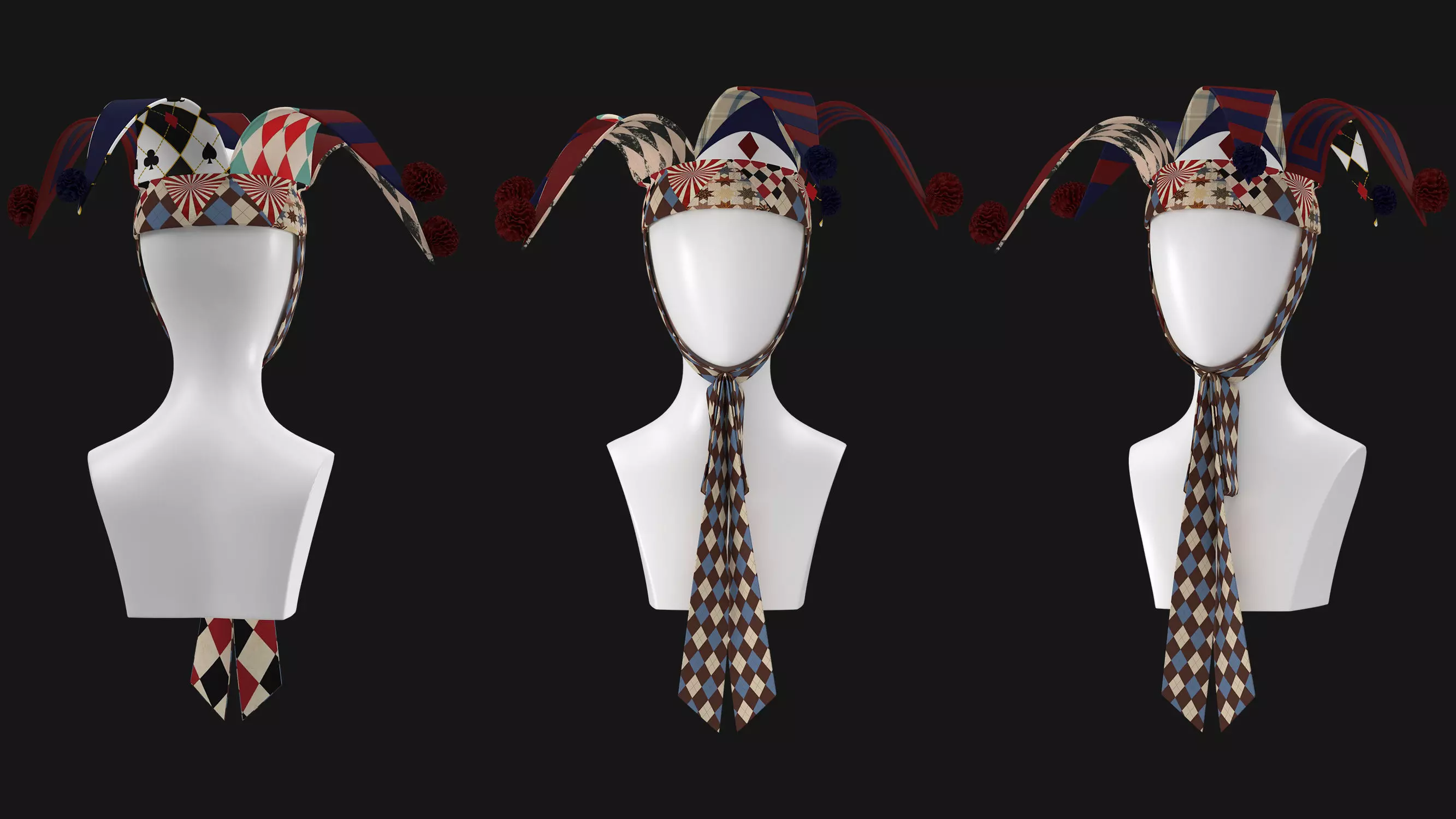 3 Female Clown Outfit-M 3D model_2