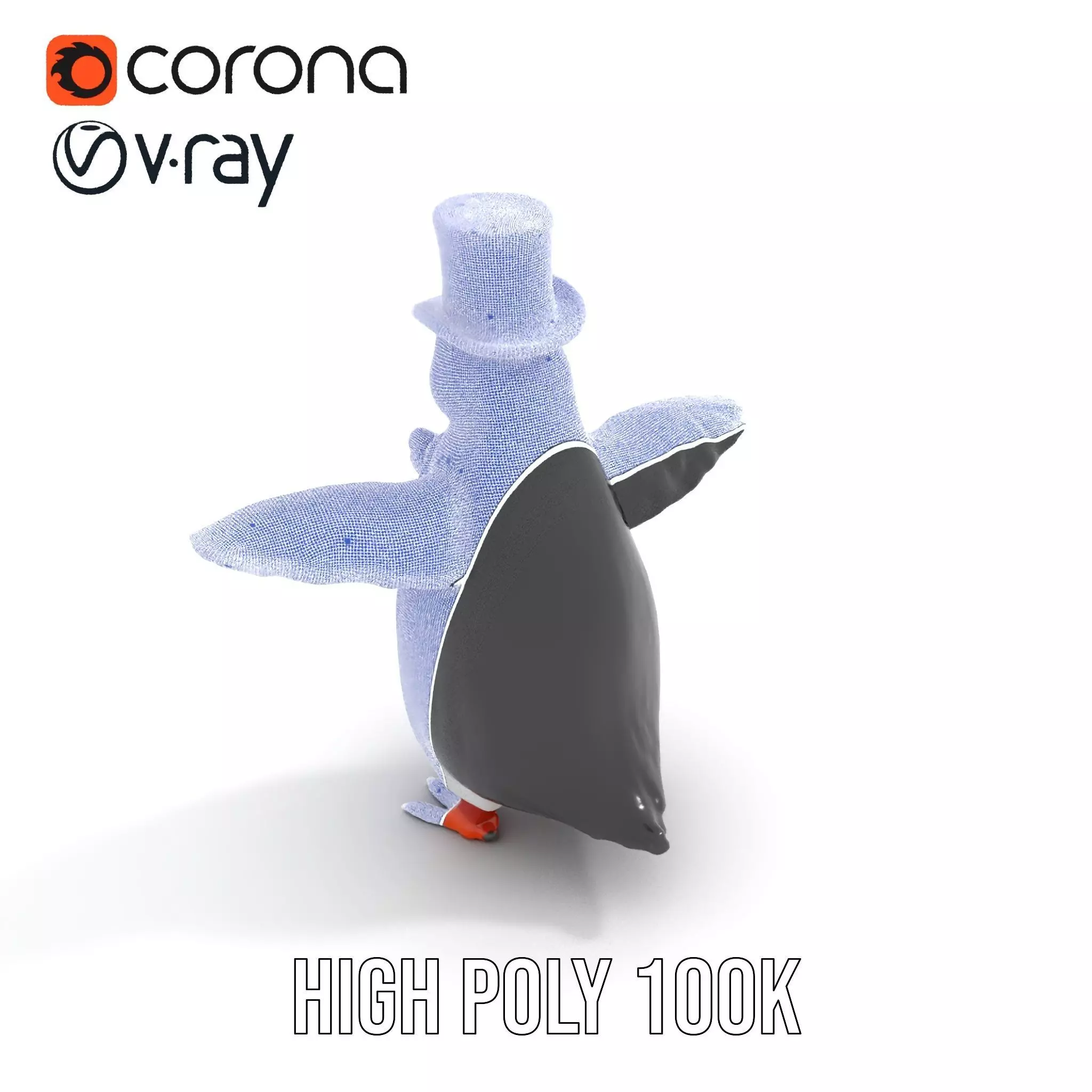 Charming Penguin model pack Low-poly 3D model_31