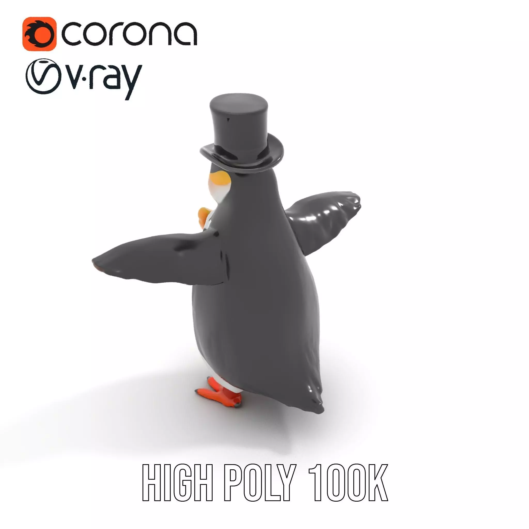Charming Penguin model pack Low-poly 3D model_17