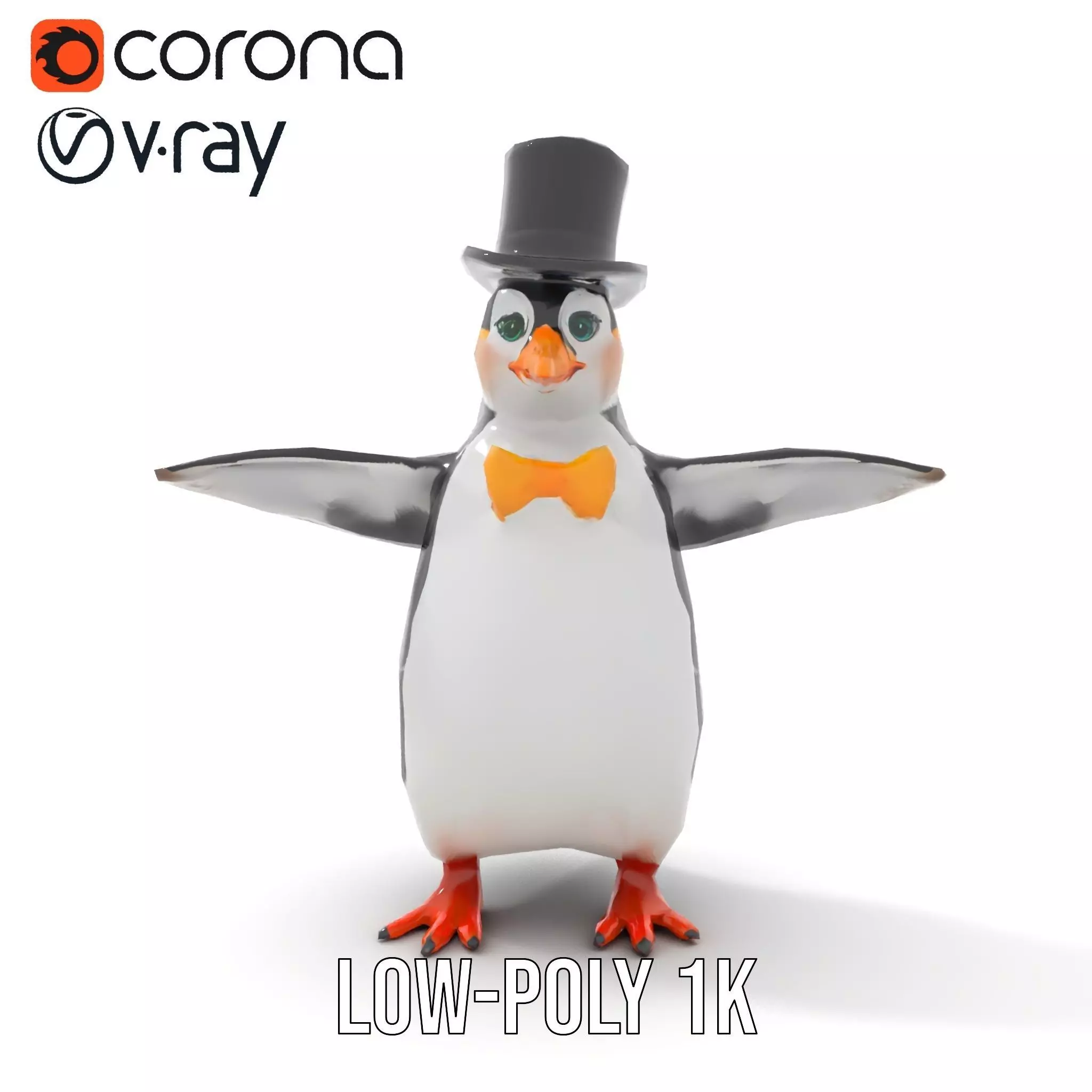 Charming Penguin model pack Low-poly 3D model_12