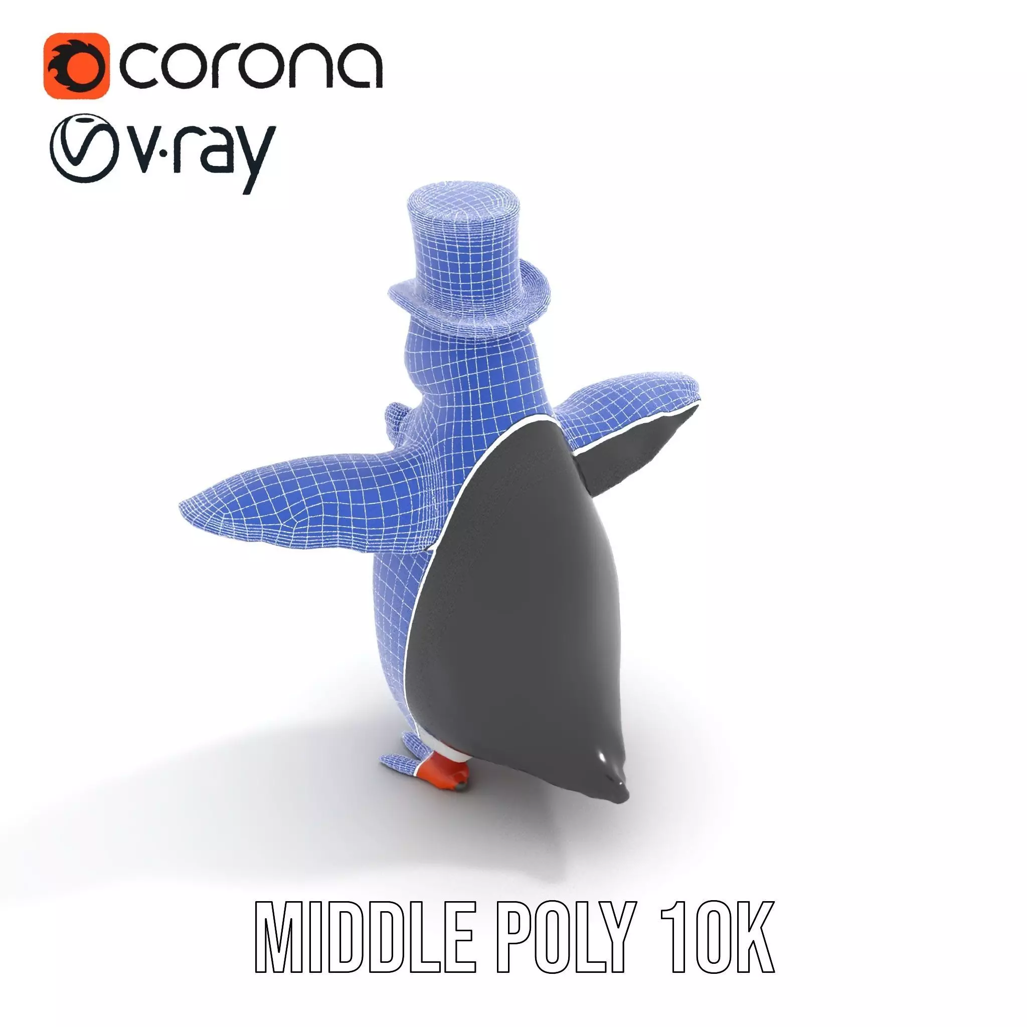 Charming Penguin model pack Low-poly 3D model_21