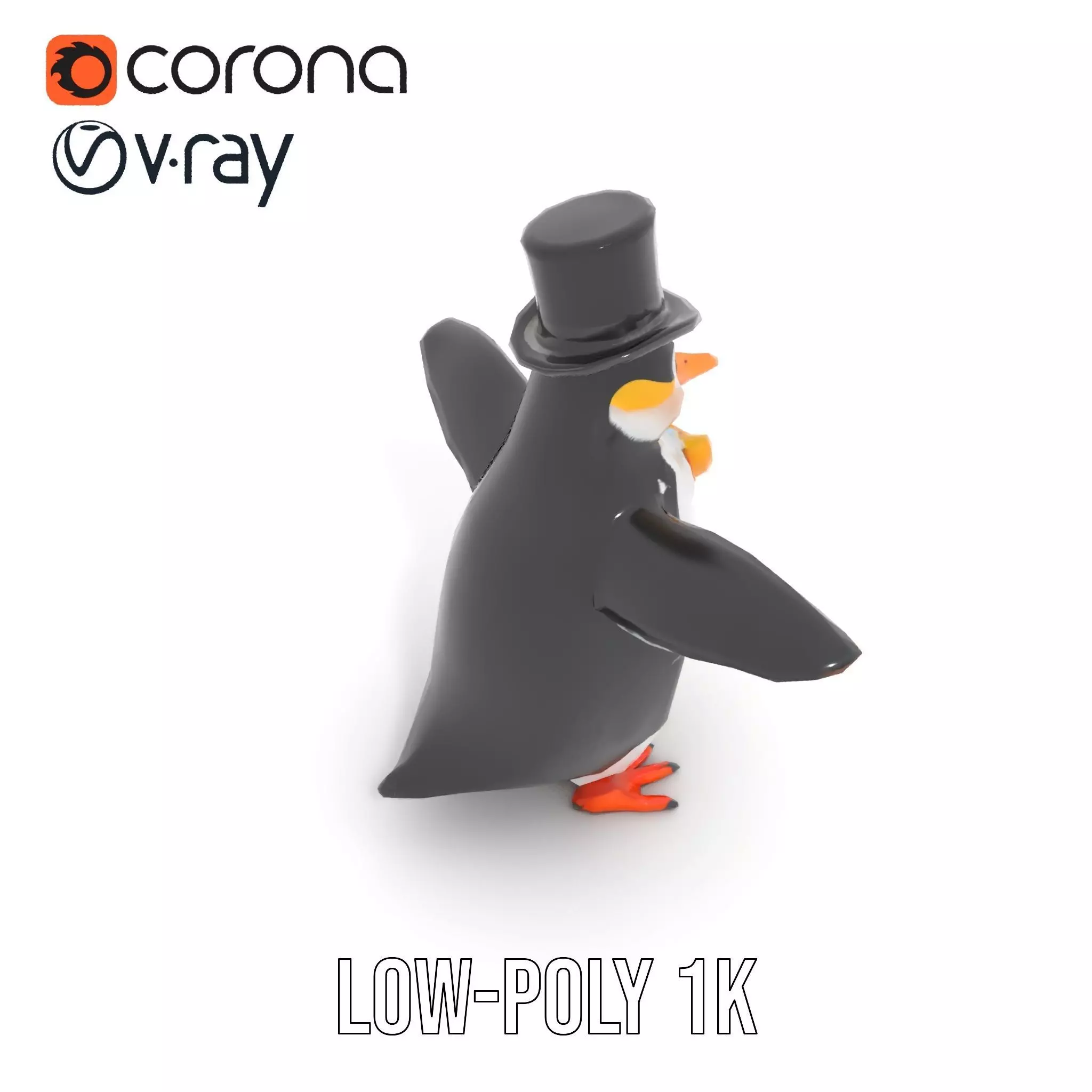 Charming Penguin model pack Low-poly 3D model_9