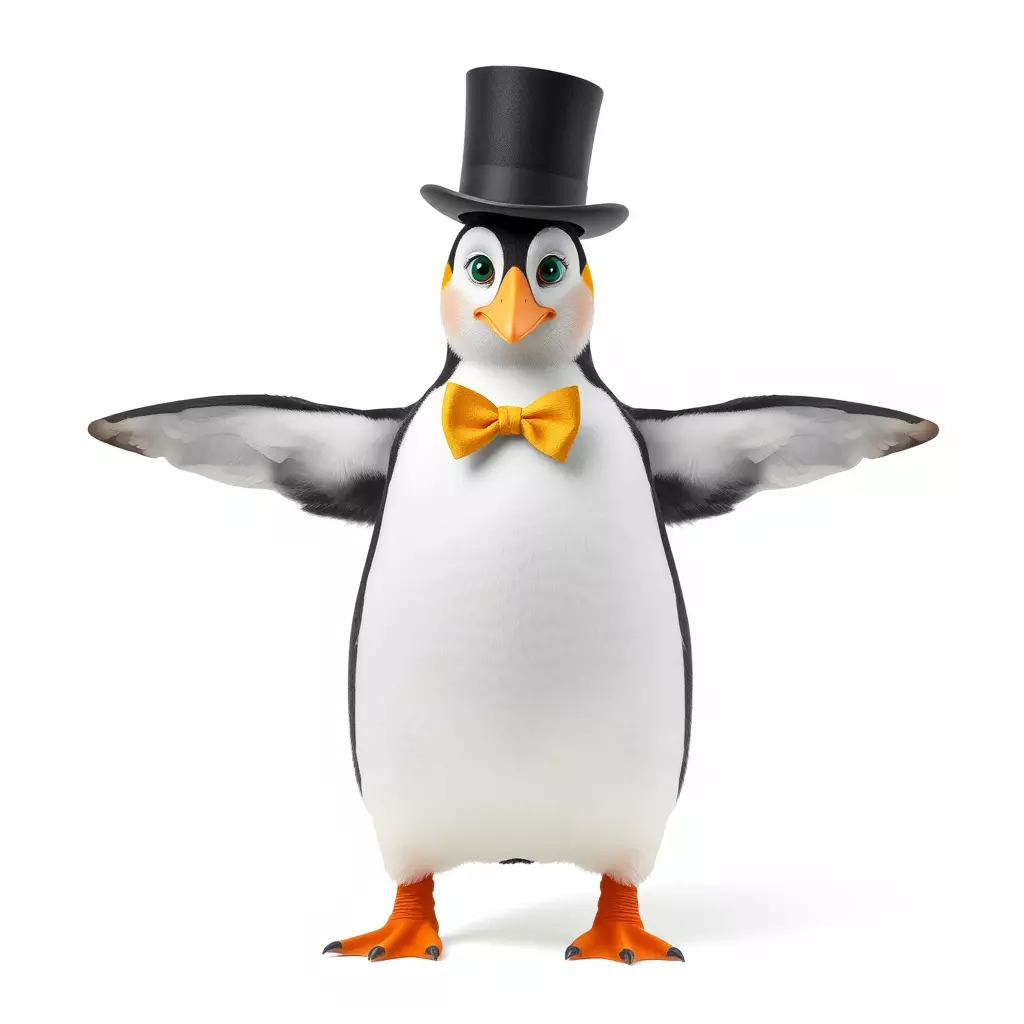 Charming Penguin model pack Low-poly 3D model_2