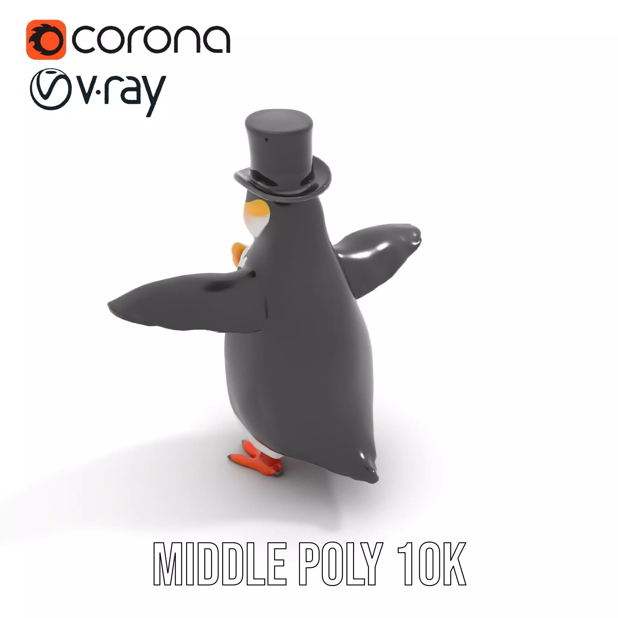 Charming Penguin model pack Low-poly 3D model_11