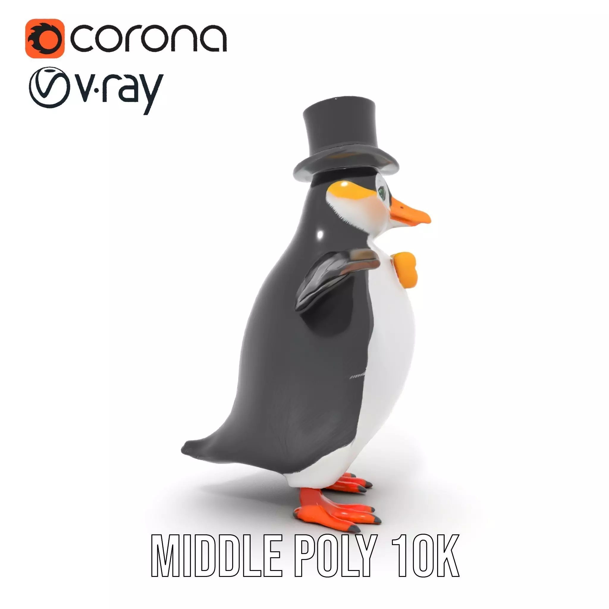 Charming Penguin model pack Low-poly 3D model_24