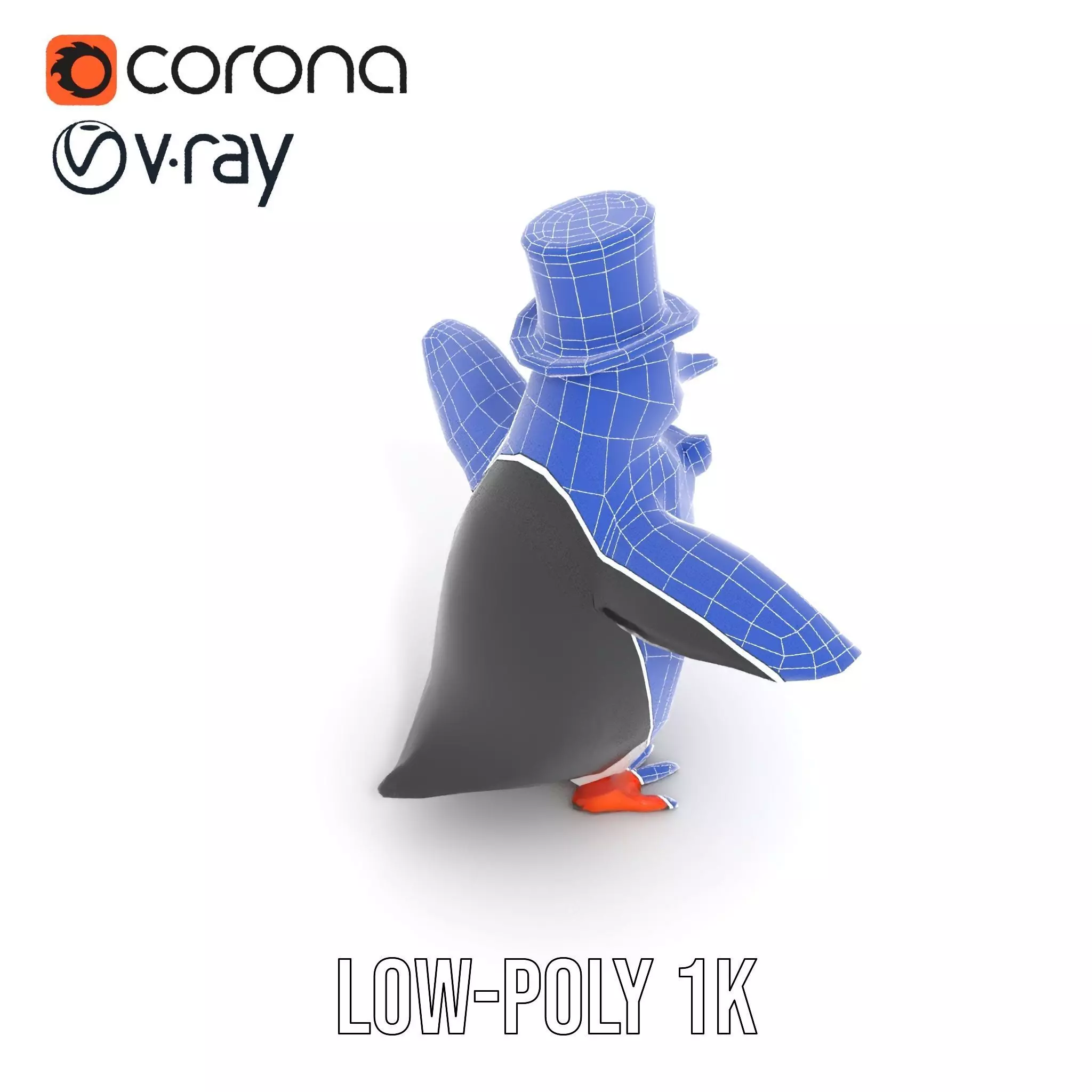 Charming Penguin model pack Low-poly 3D model_22