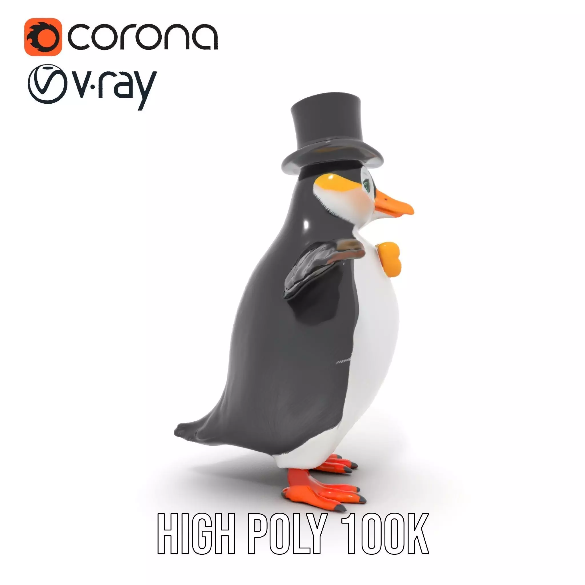 Charming Penguin model pack Low-poly 3D model_28