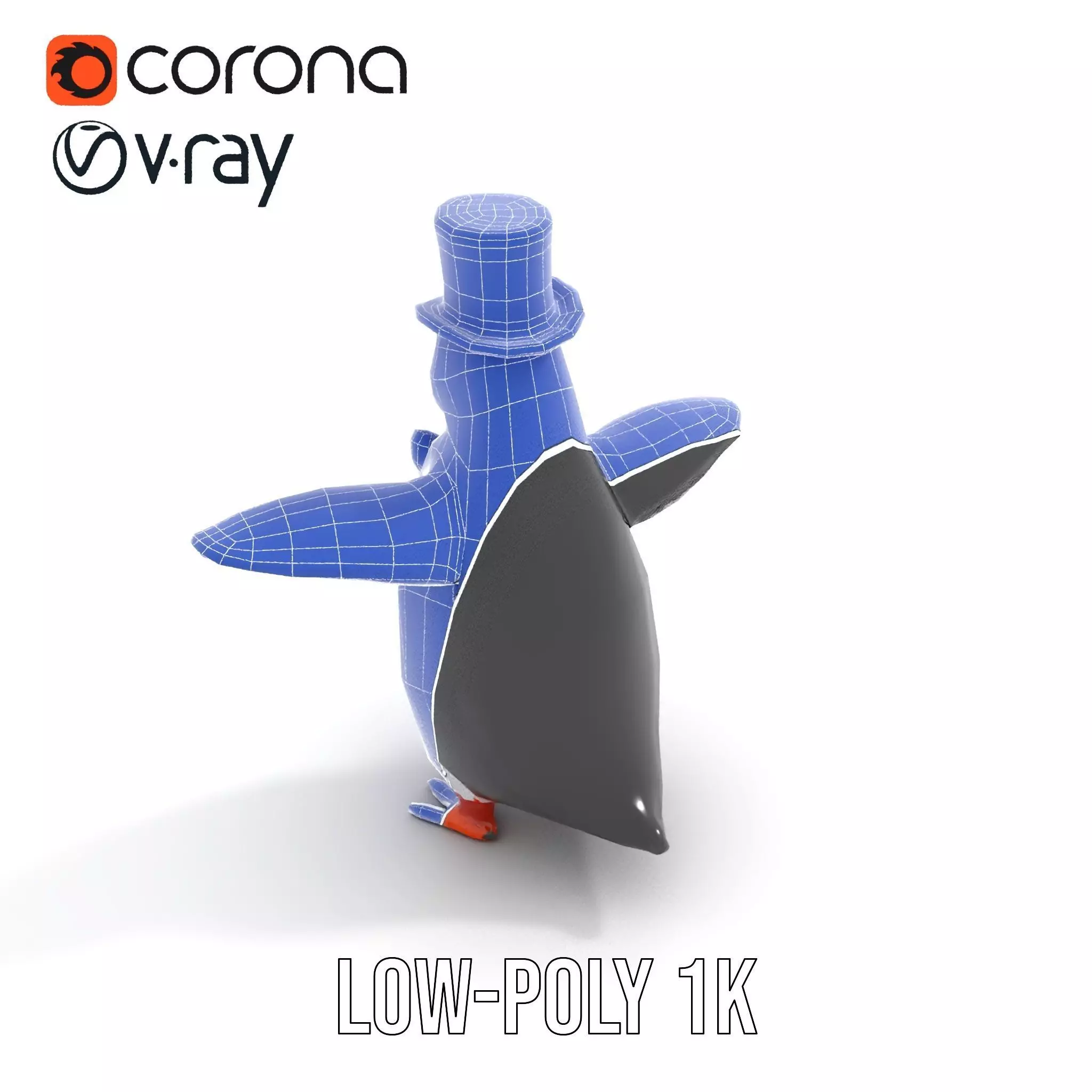 Charming Penguin model pack Low-poly 3D model_19