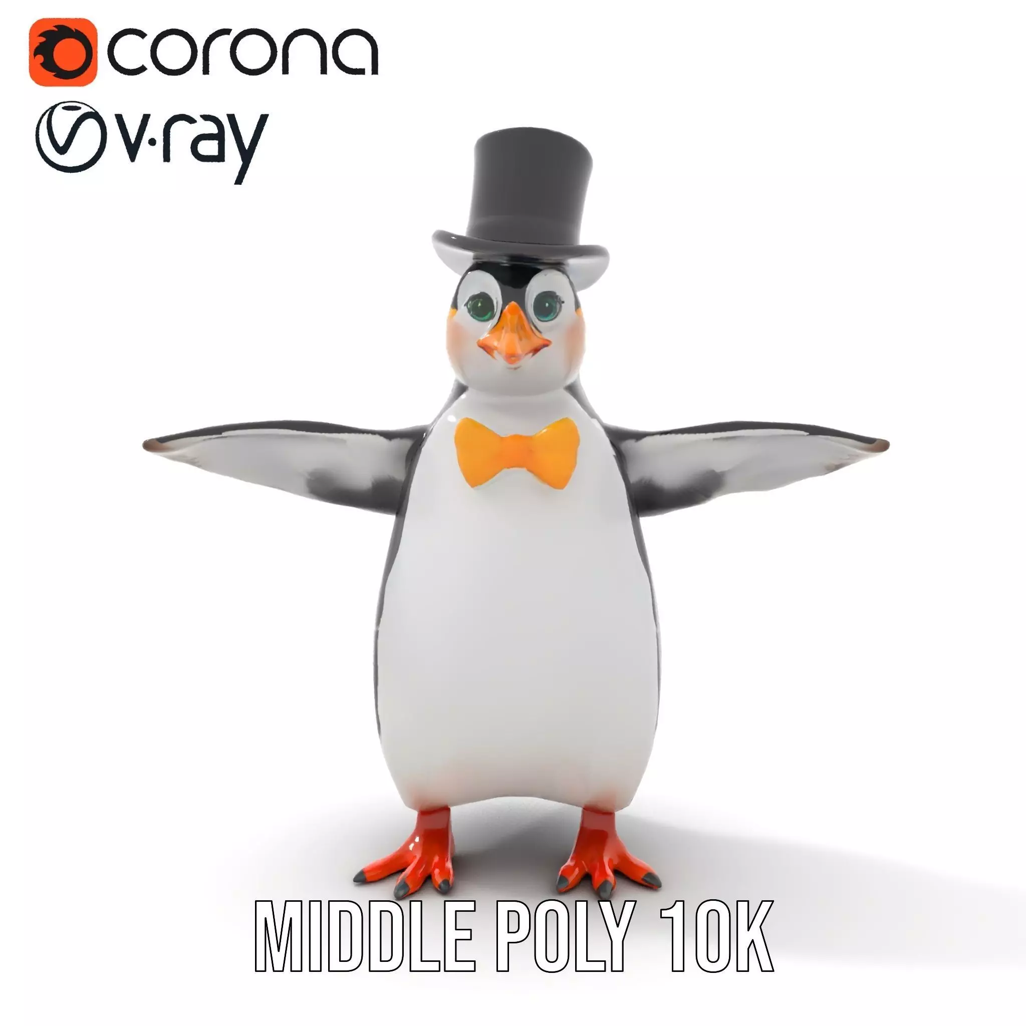 Charming Penguin model pack Low-poly 3D model_6