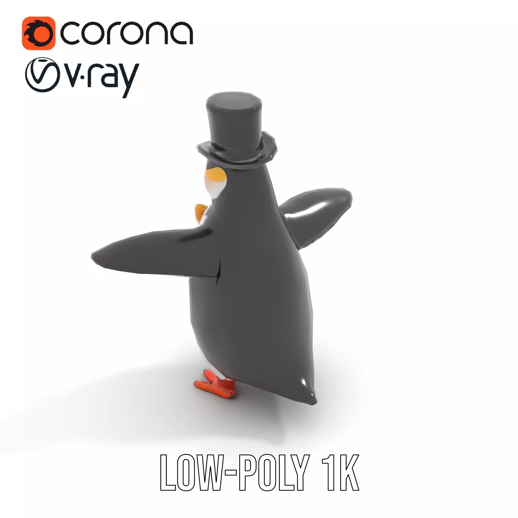 Charming Penguin model pack Low-poly 3D model_7