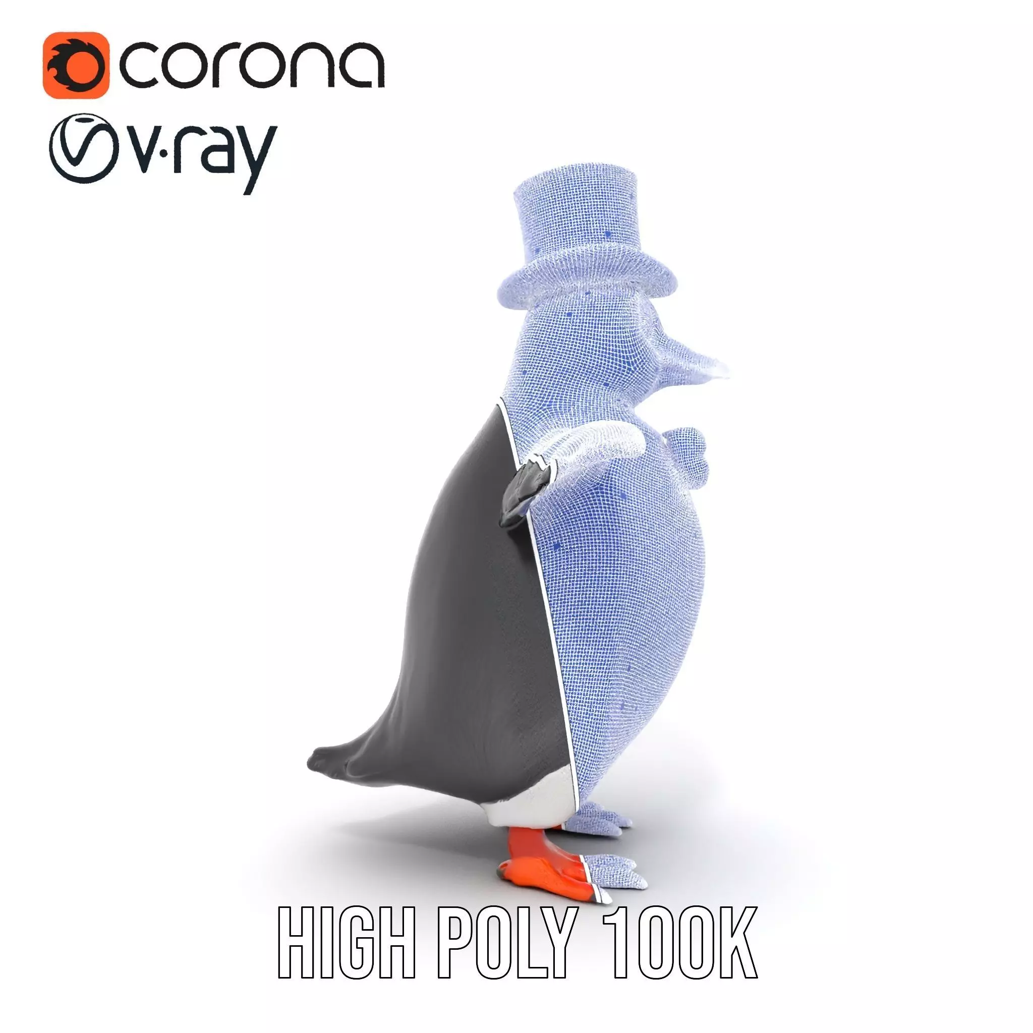 Charming Penguin model pack Low-poly 3D model_34
