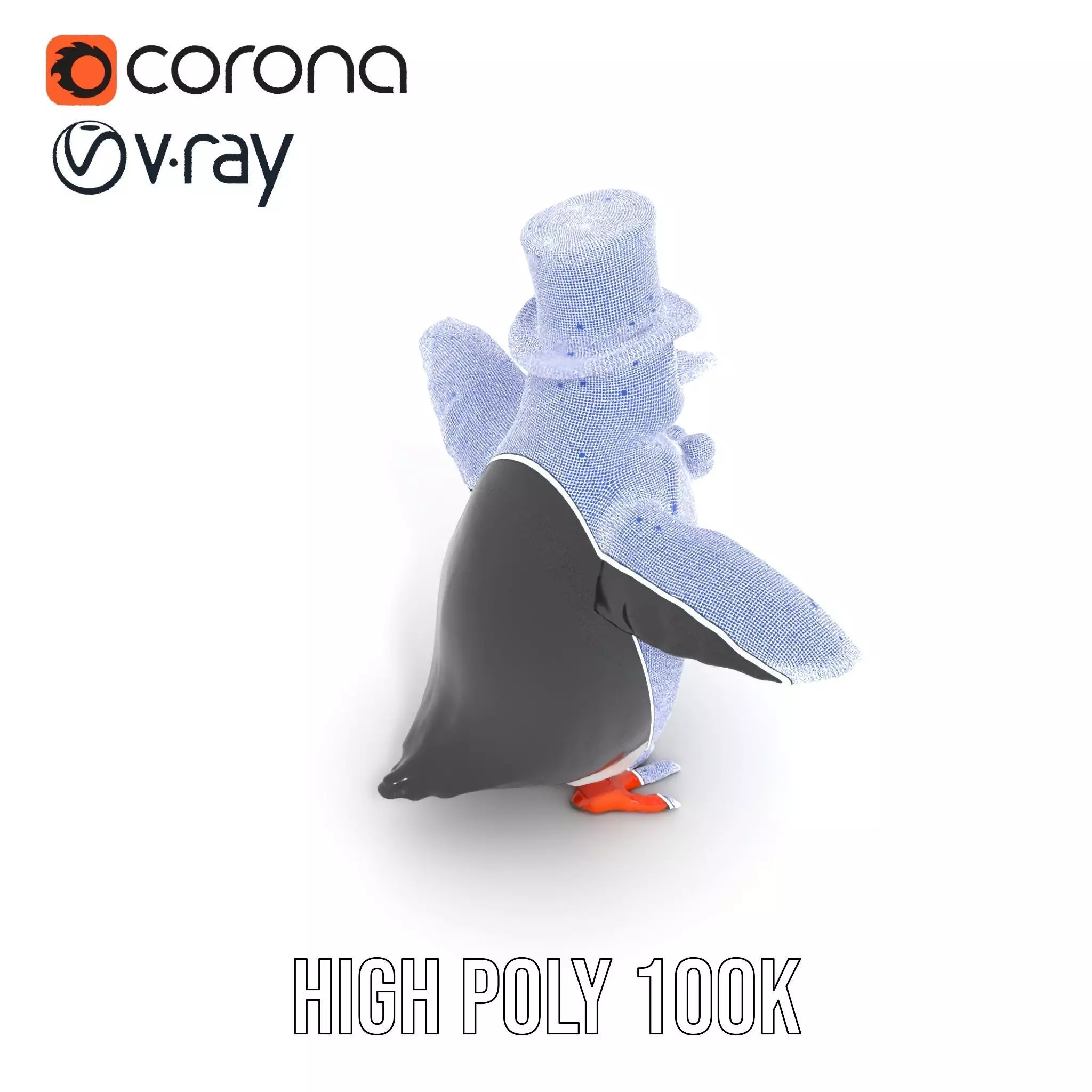 Charming Penguin model pack Low-poly 3D model_23