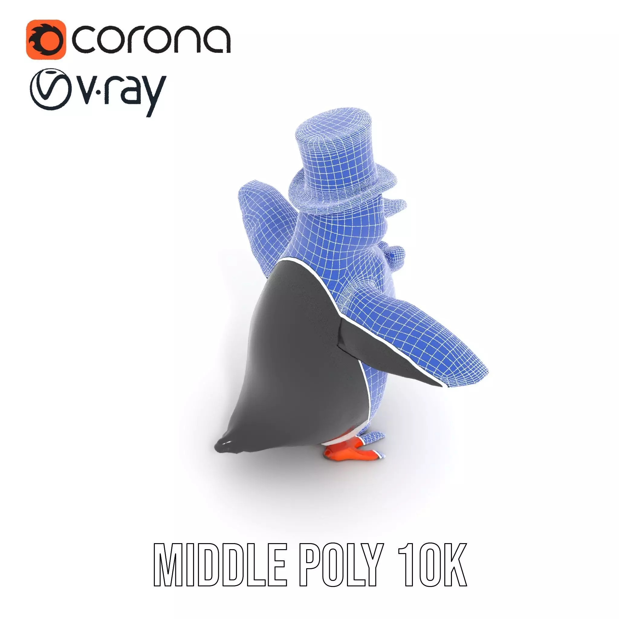 Charming Penguin model pack Low-poly 3D model_29