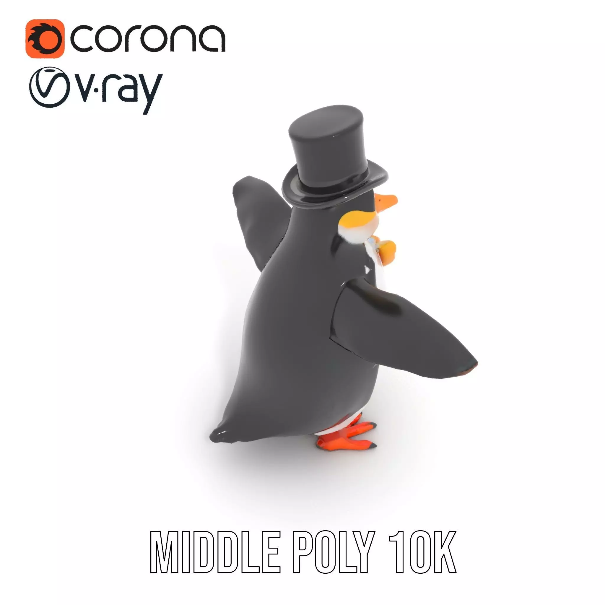 Charming Penguin model pack Low-poly 3D model_13
