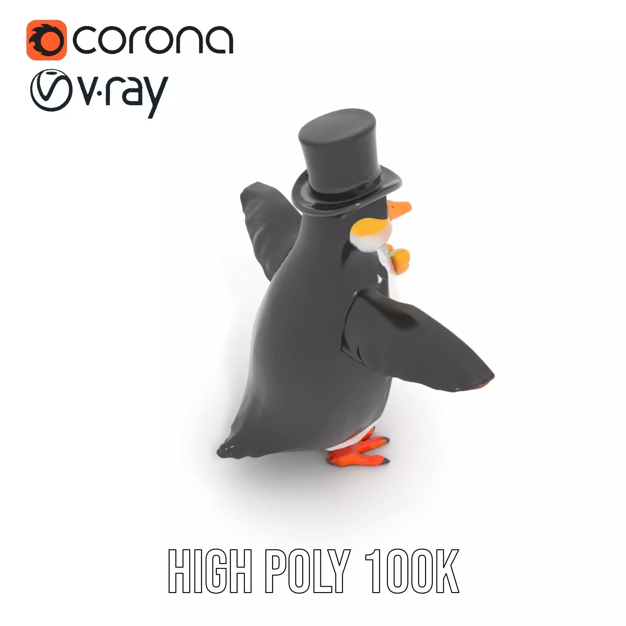 Charming Penguin model pack Low-poly 3D model_20