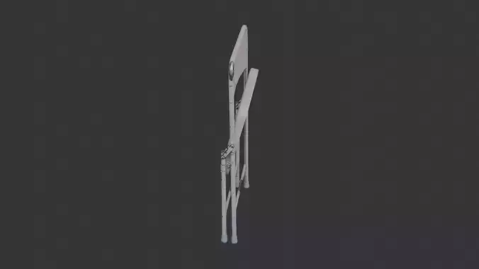 Metal Folding Chair Grey Painted