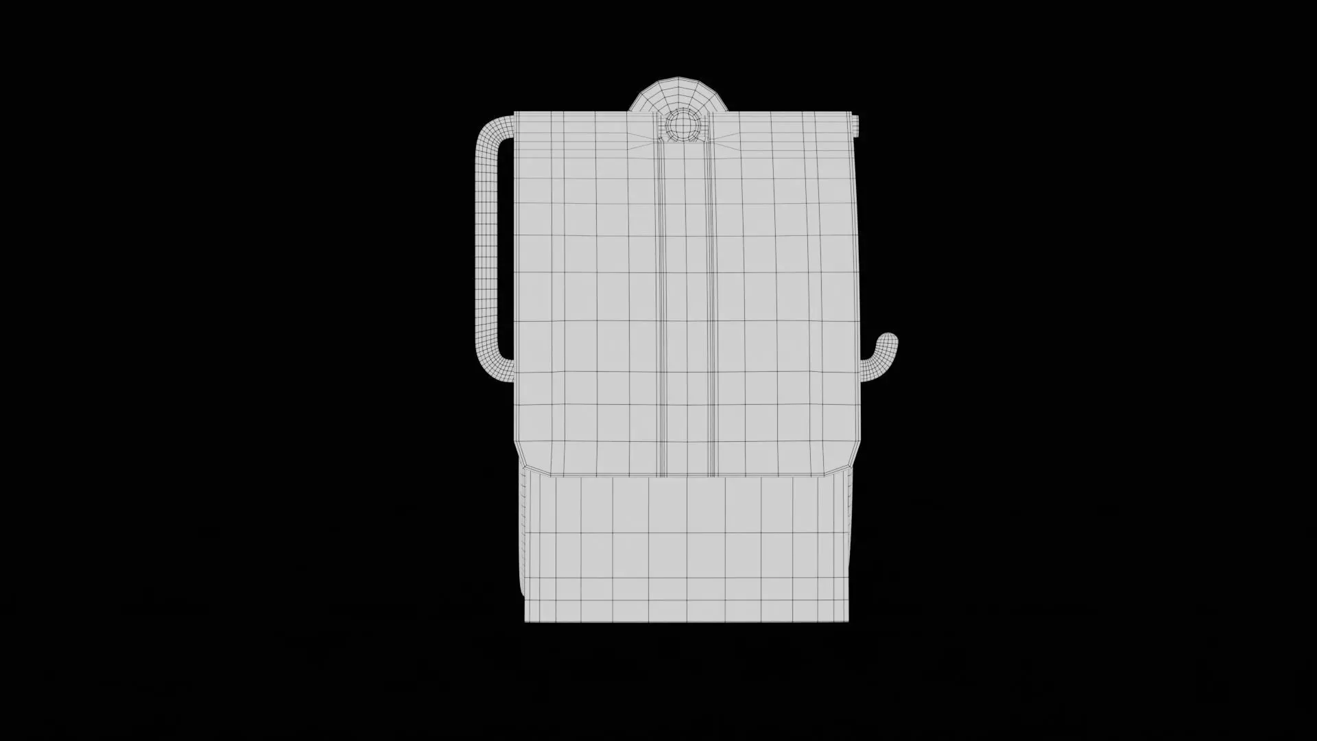 Modern Ceramic Toilet With Toilet Paper Holder Low-poly 3D model_12