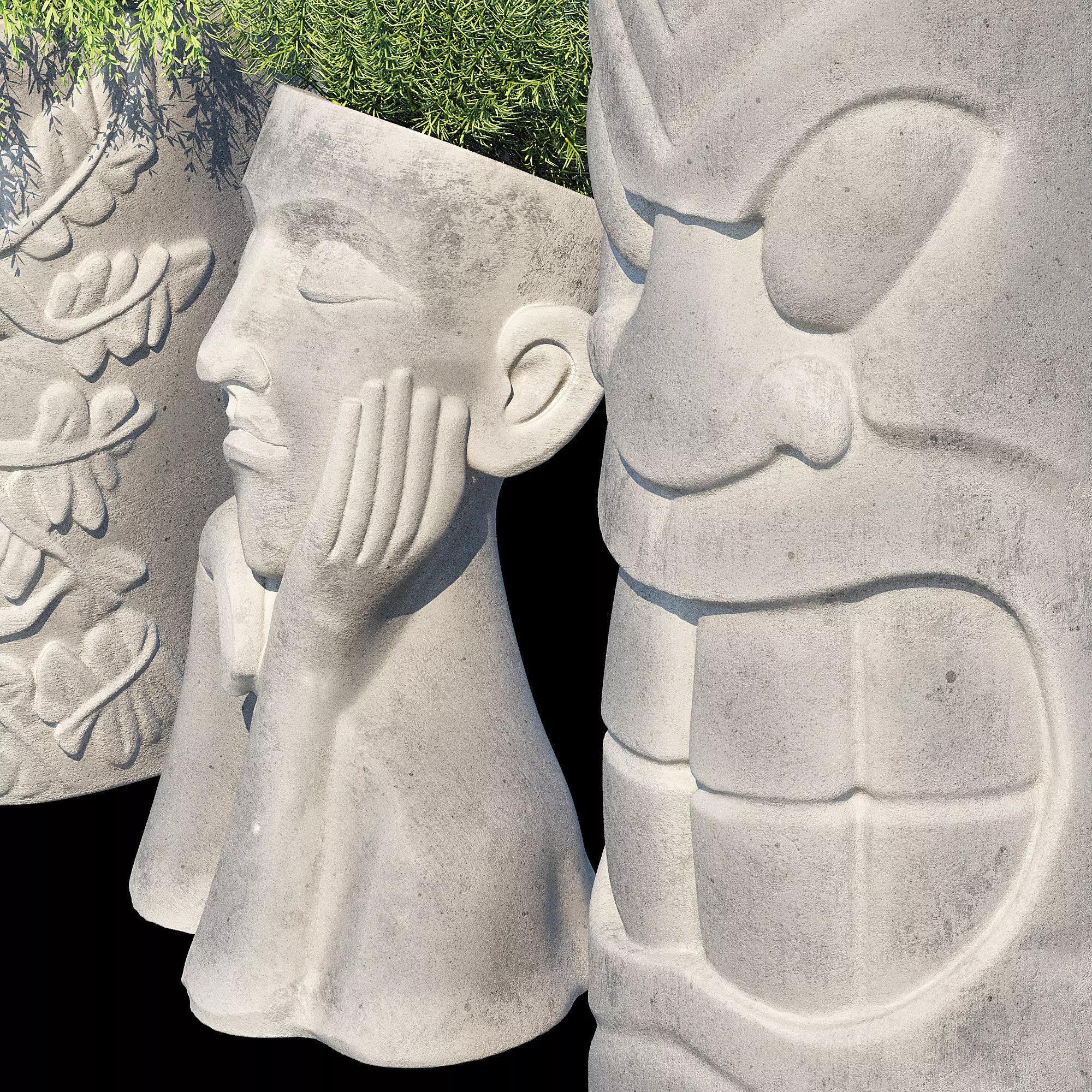 Head planter one 3D model_13