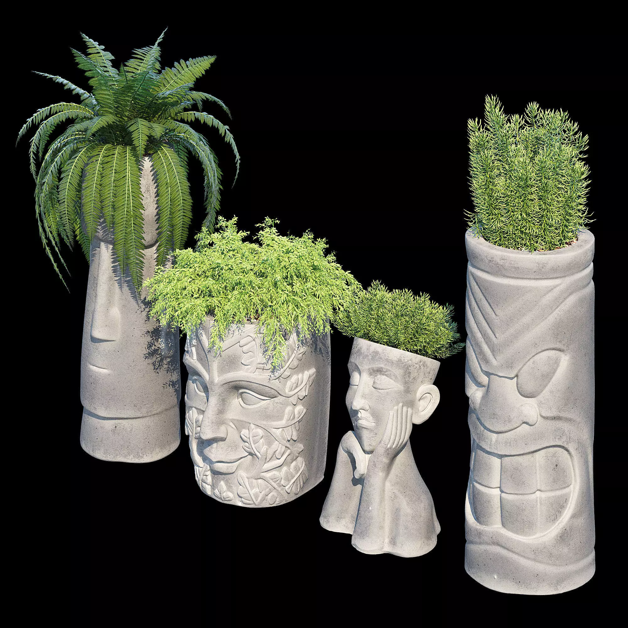 Head planter one 3D model_10