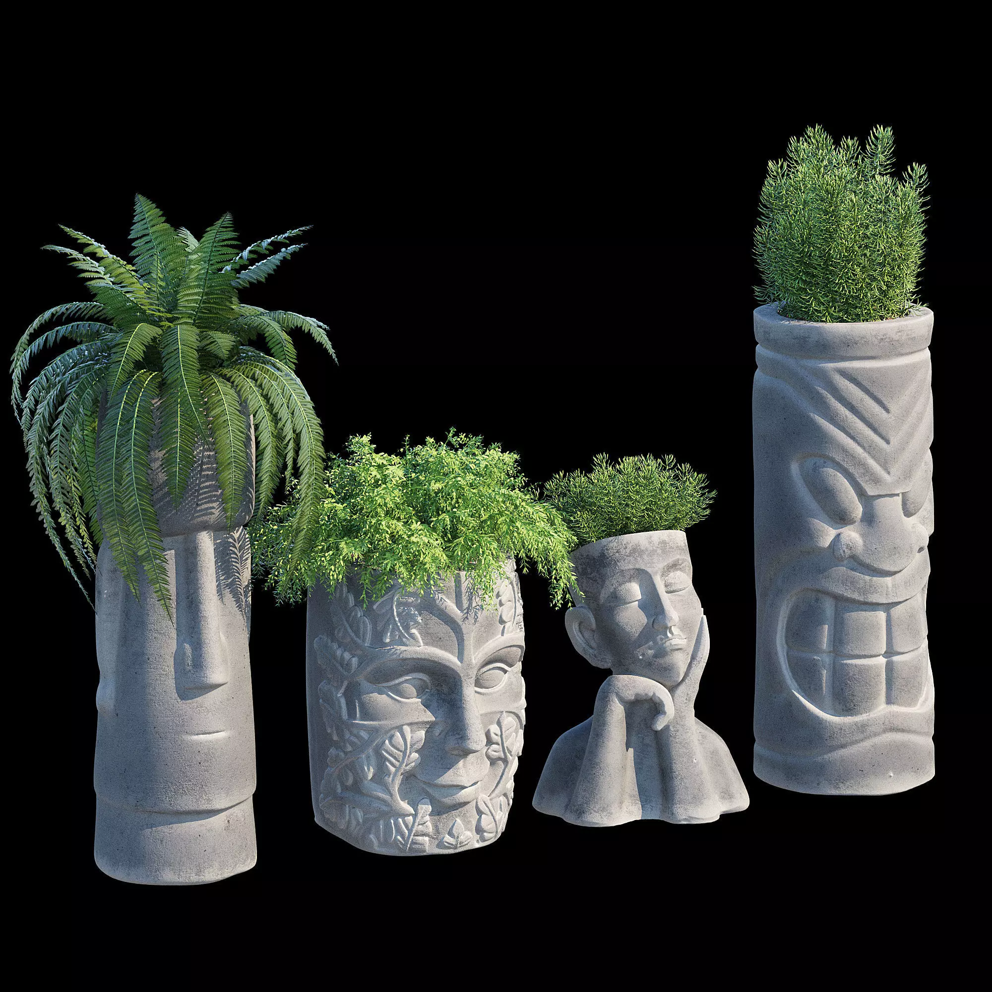 Head planter one 3D model_9