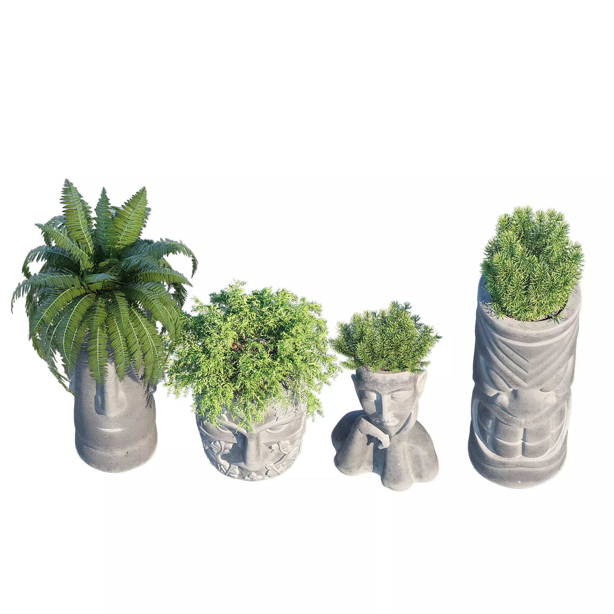 Head planter one 3D model_3