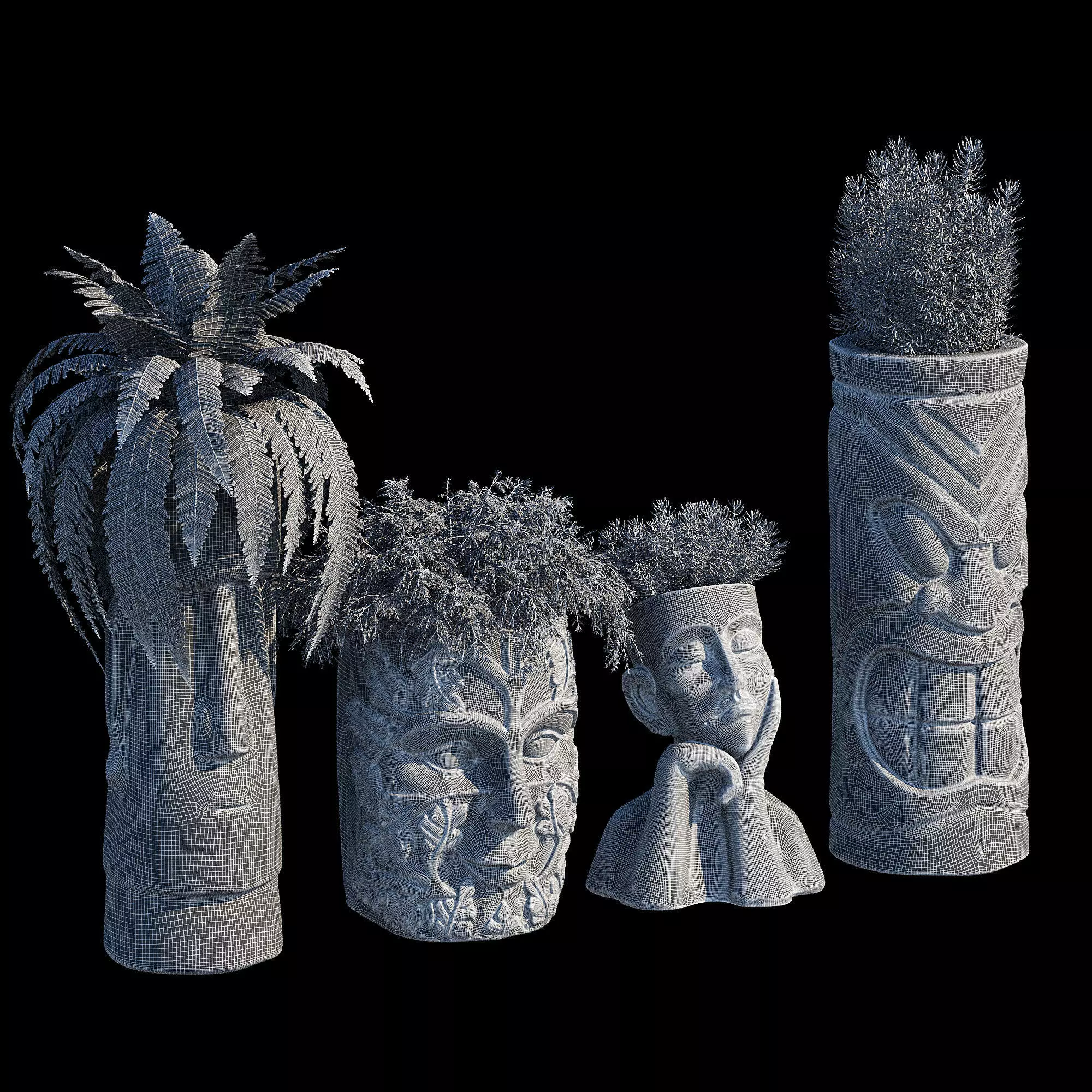 Head planter one 3D model_14