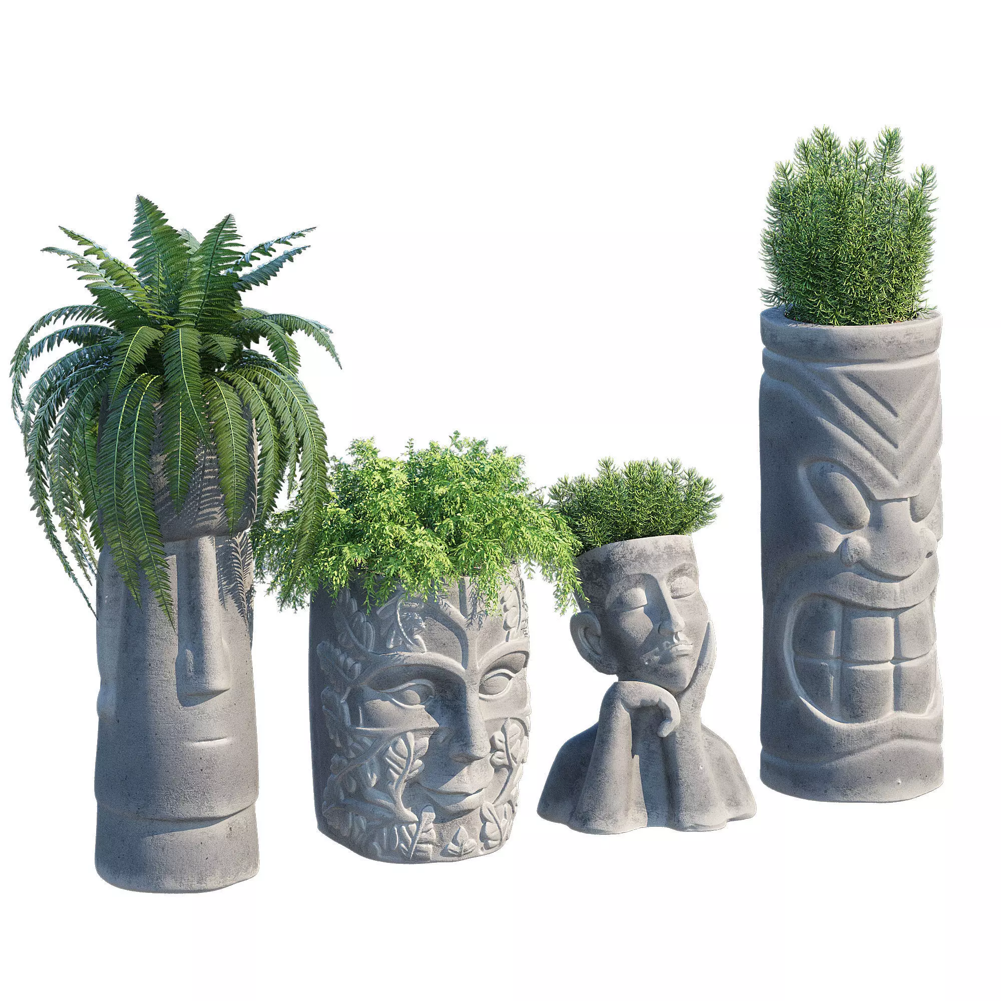 Head planter one 3D model_0