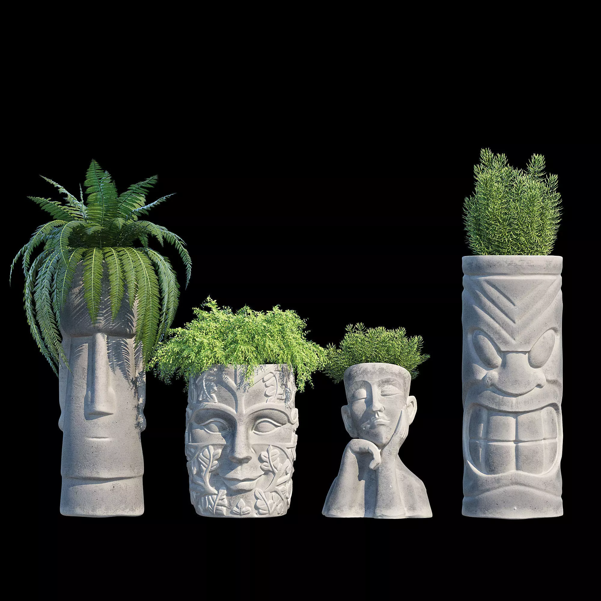 Head planter one 3D model_8