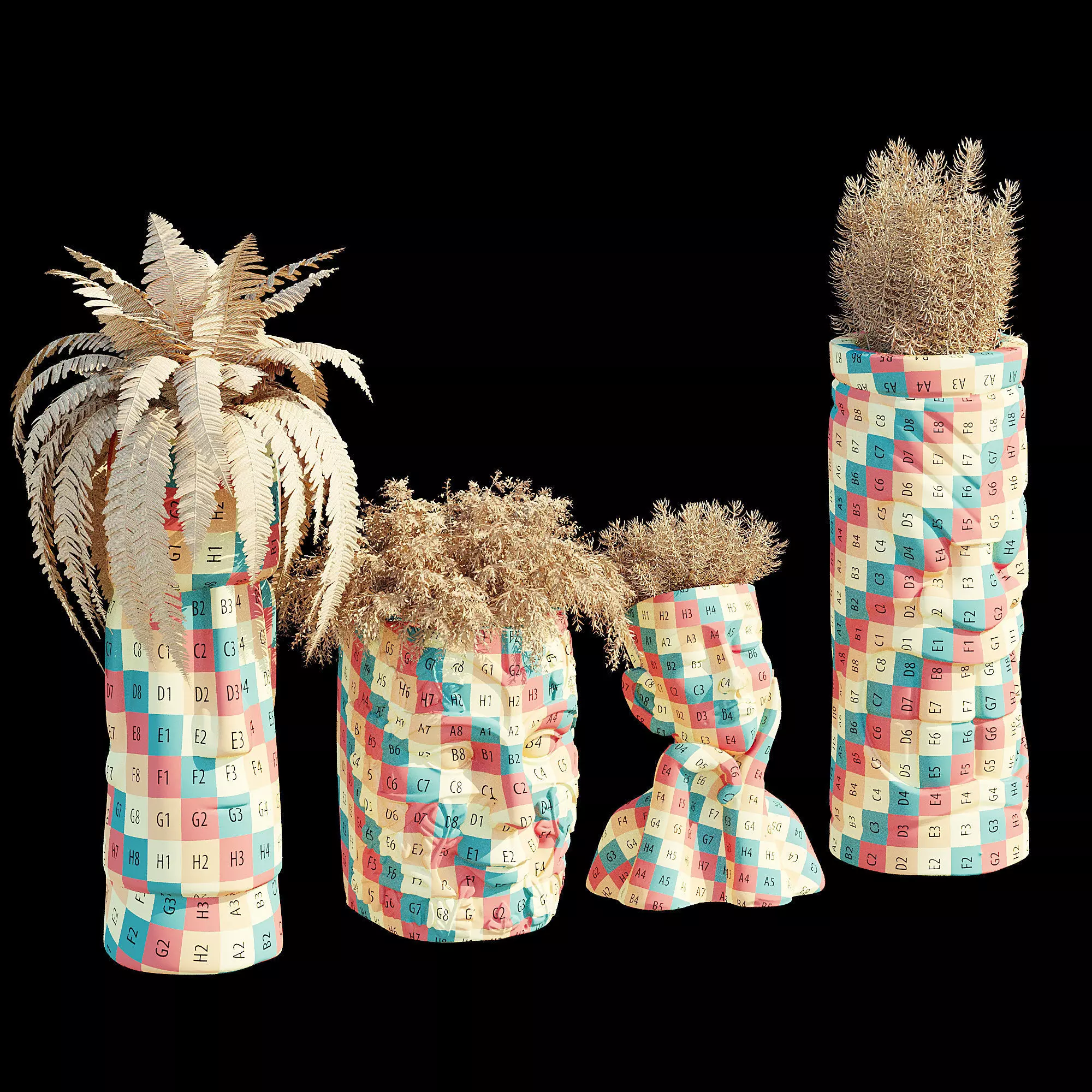 Head planter one 3D model_15