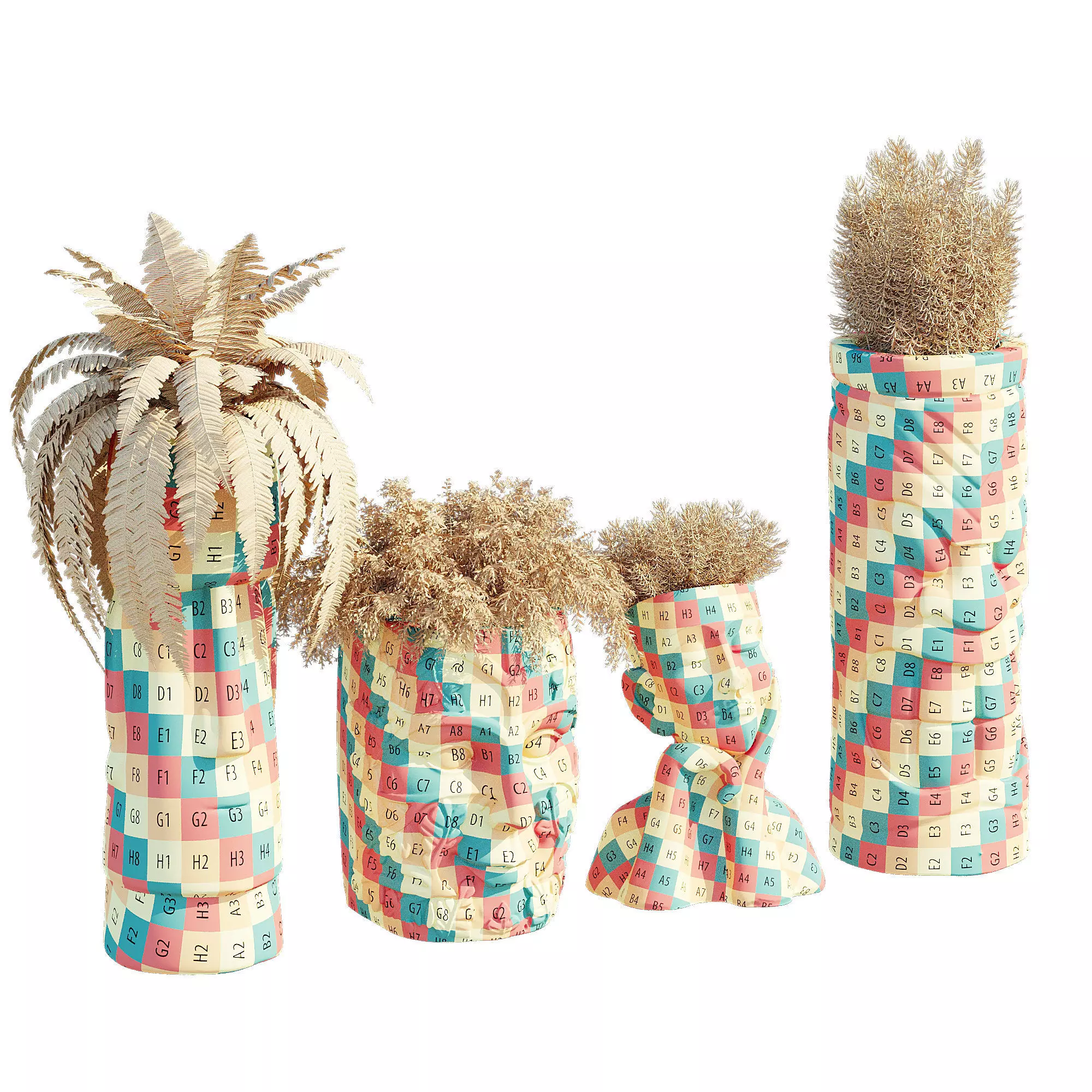 Head planter one 3D model_7