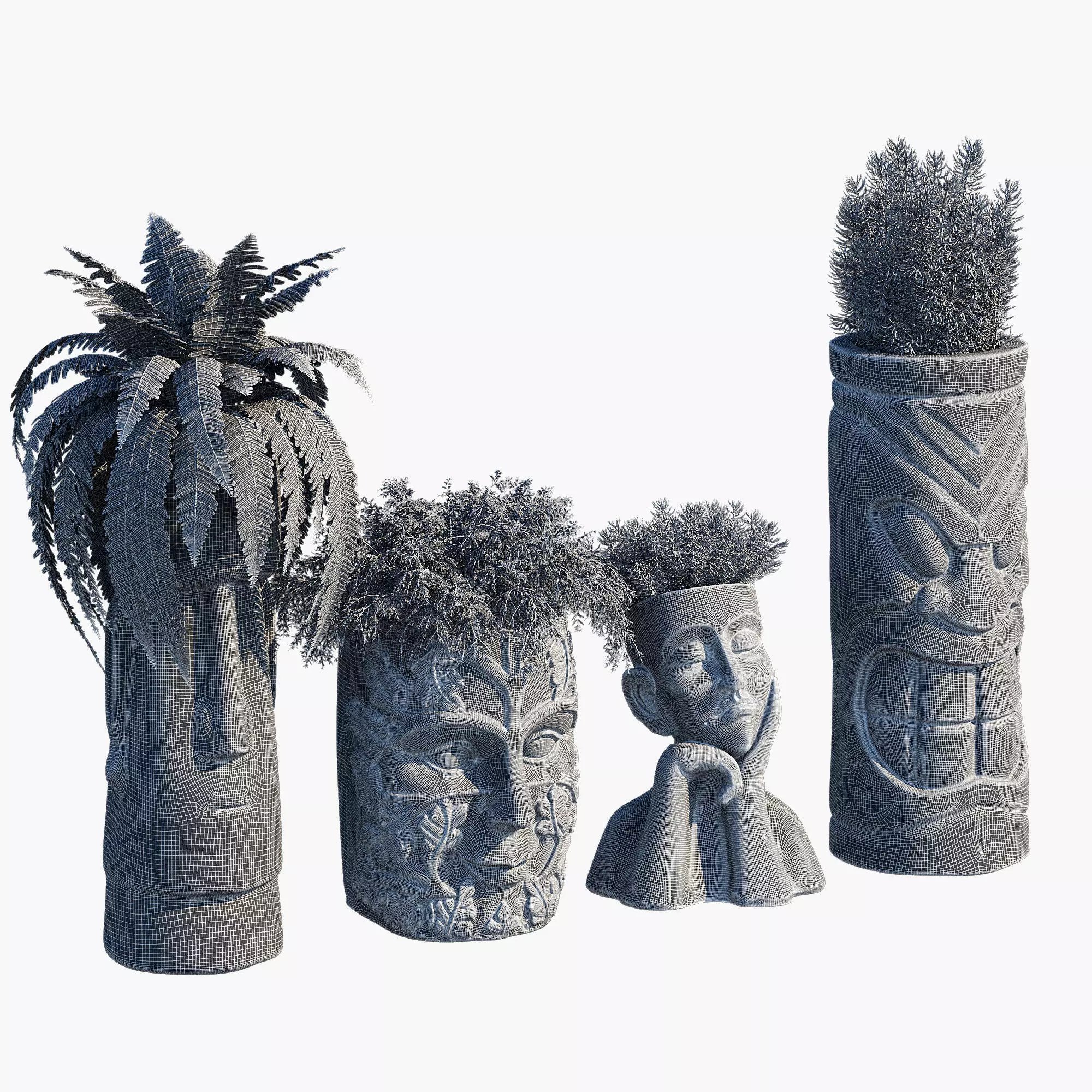 Head planter one 3D model_6