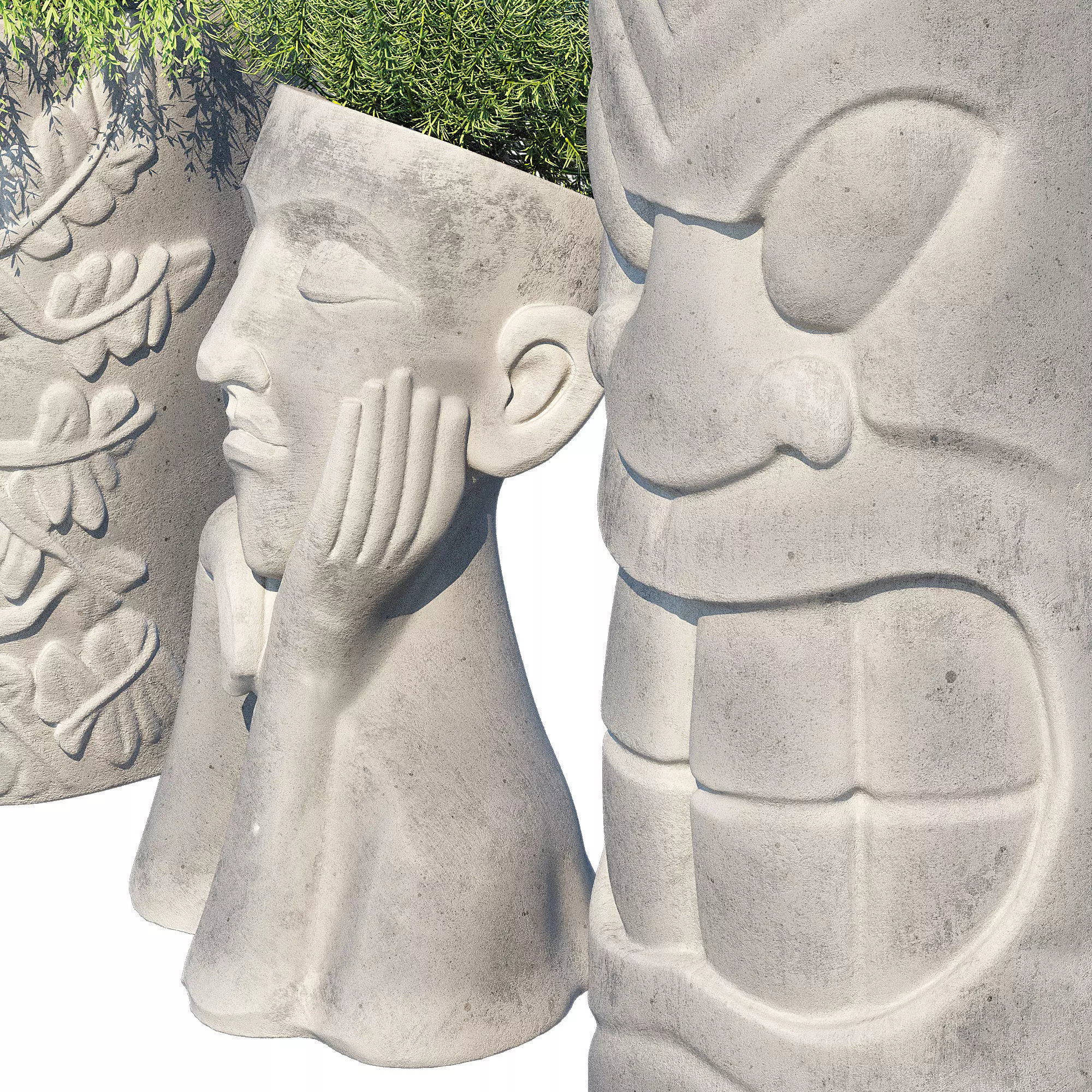 Head planter one 3D model_5