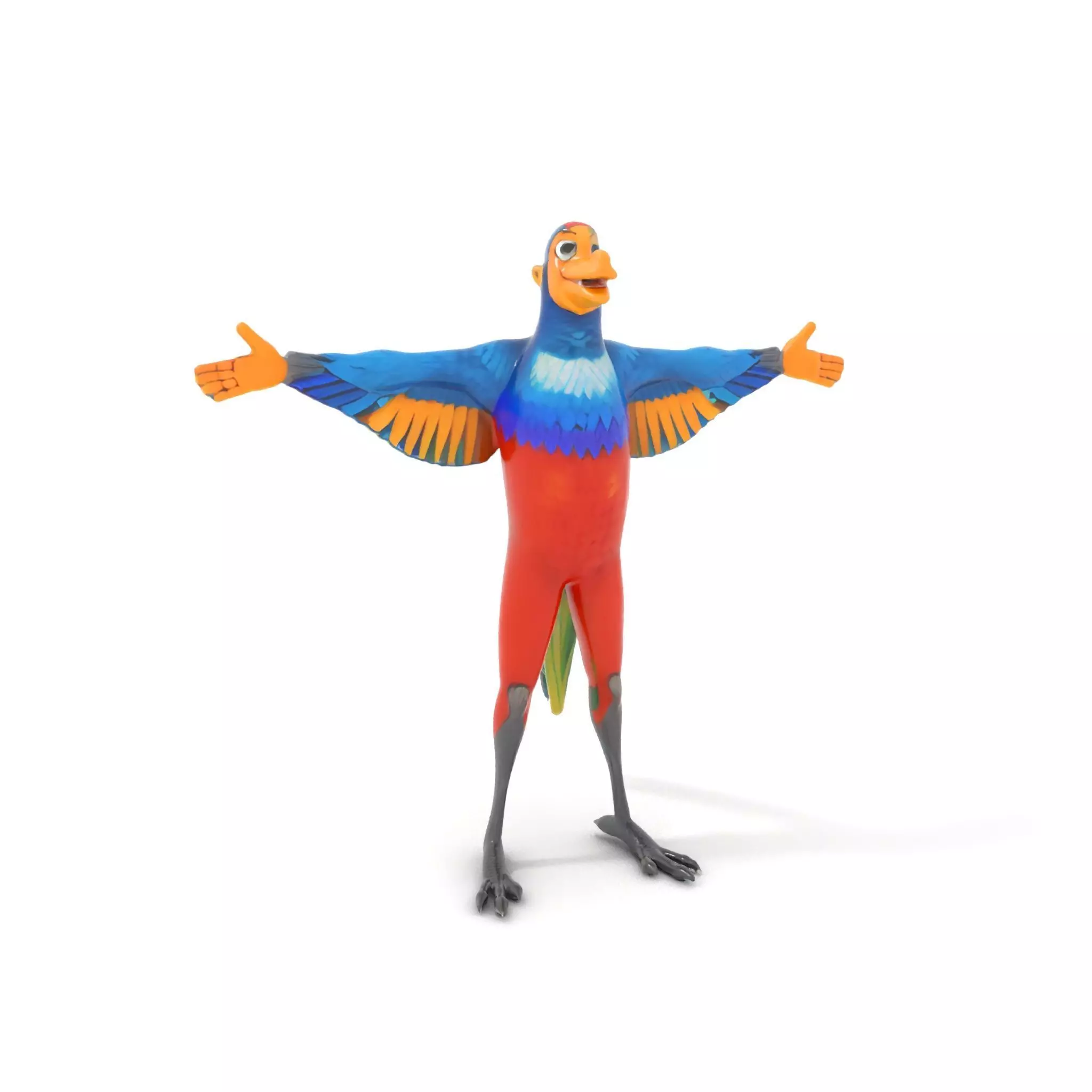 Vibrant Parrot Character model pack Low-poly 3D model_0
